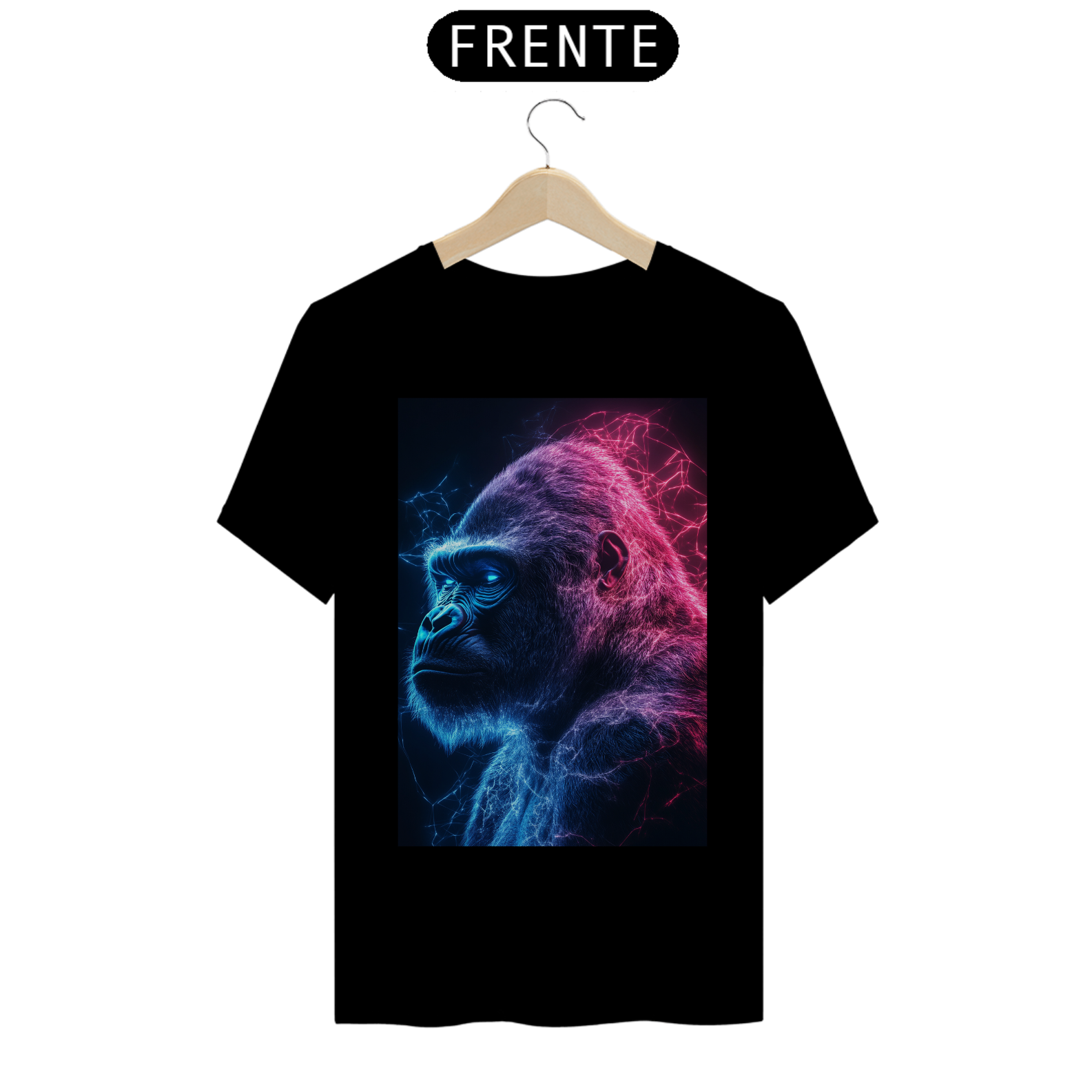 Camiseta Básica unissex em Algodão estampa Gorila - #24011