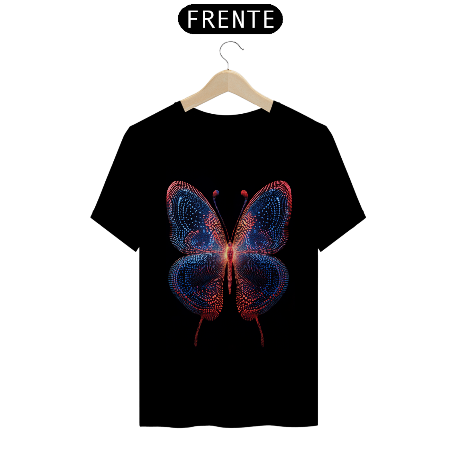 Camiseta Básica unissex em Algodão estampa Borboleta - #24010