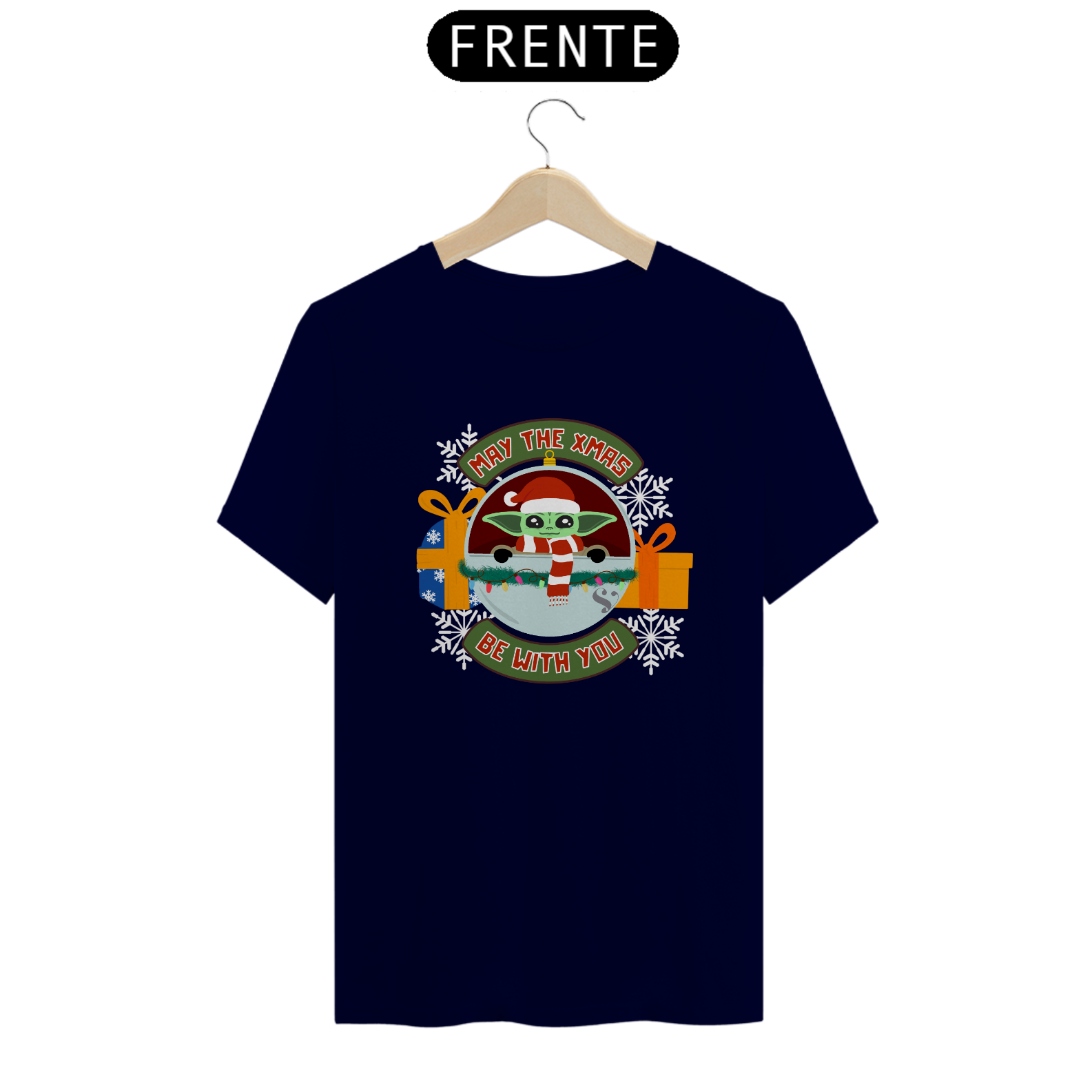 Camiseta Natal do Grogu - Estampa Exclusiva Geek | 100% Algodão | CVS