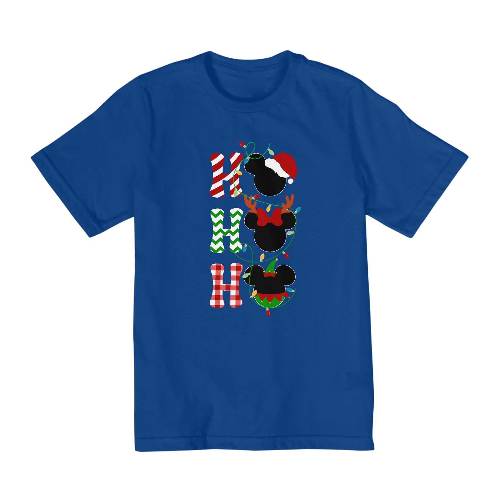 Camiseta Mickey HO HO HO - Infantil - 2 a 8 - Estampa Exclusiva Geek | 100% Algodão | CVS
