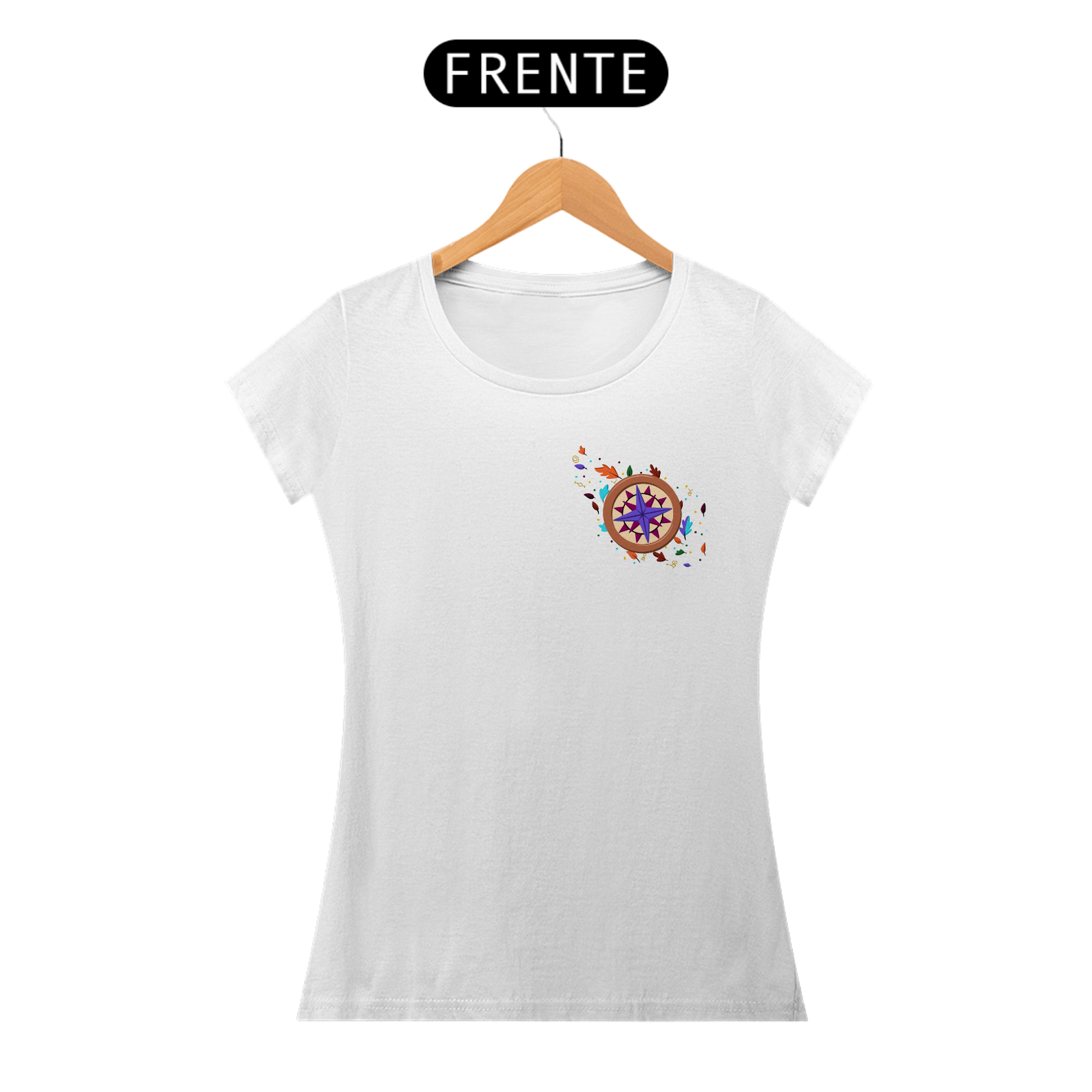 Camiseta Baby Look (Baby Long) Princesa Pocahontas - Estampa Exclusiva Geek | 100% Algodão | CVS