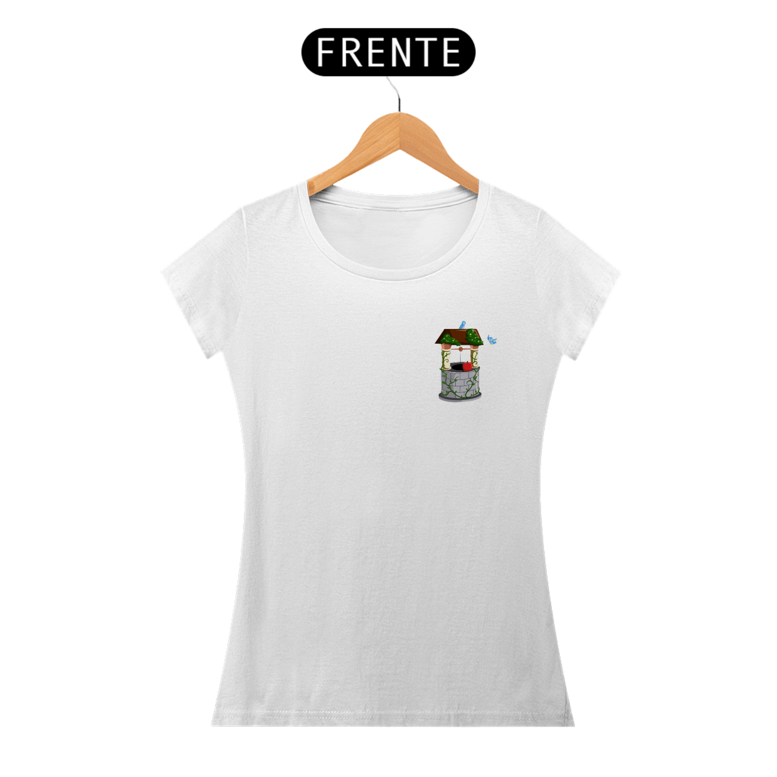 Camiseta Baby Look (Baby Long) Princesa Branca de Neve - Estampa Exclusiva Geek | 100% Algodão | CVS