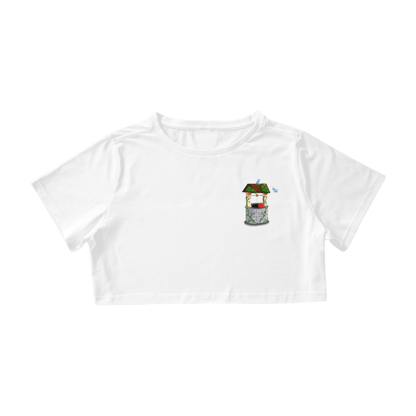 Camiseta Cropped Princesa Branca de Neve - Estampa Exclusiva Geek | 100% Algodão | CVS
