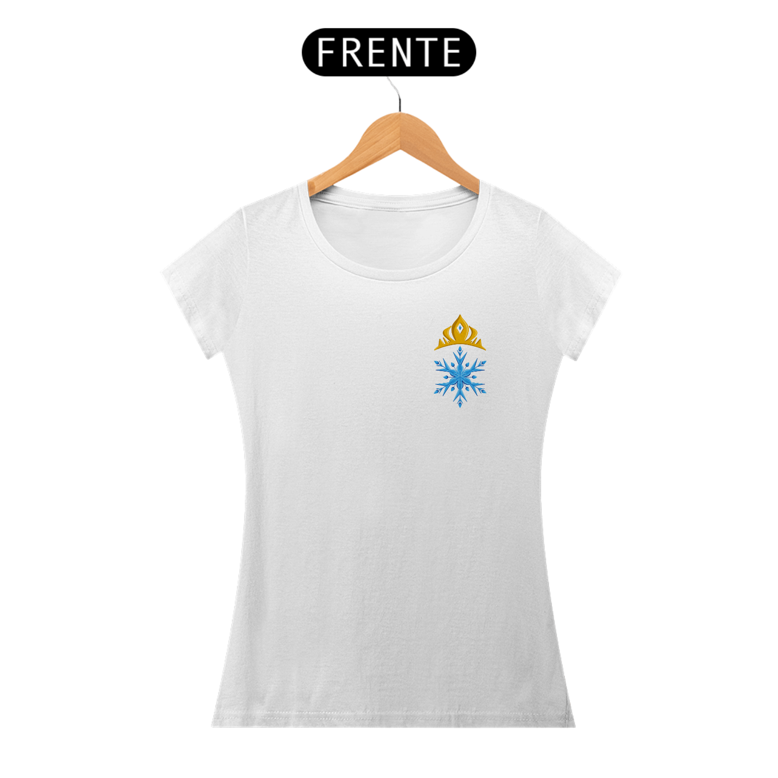 Camiseta Baby Look (Baby Long) Princesa Elsa - Estampa Exclusiva Geek | 100% Algodão | CVS