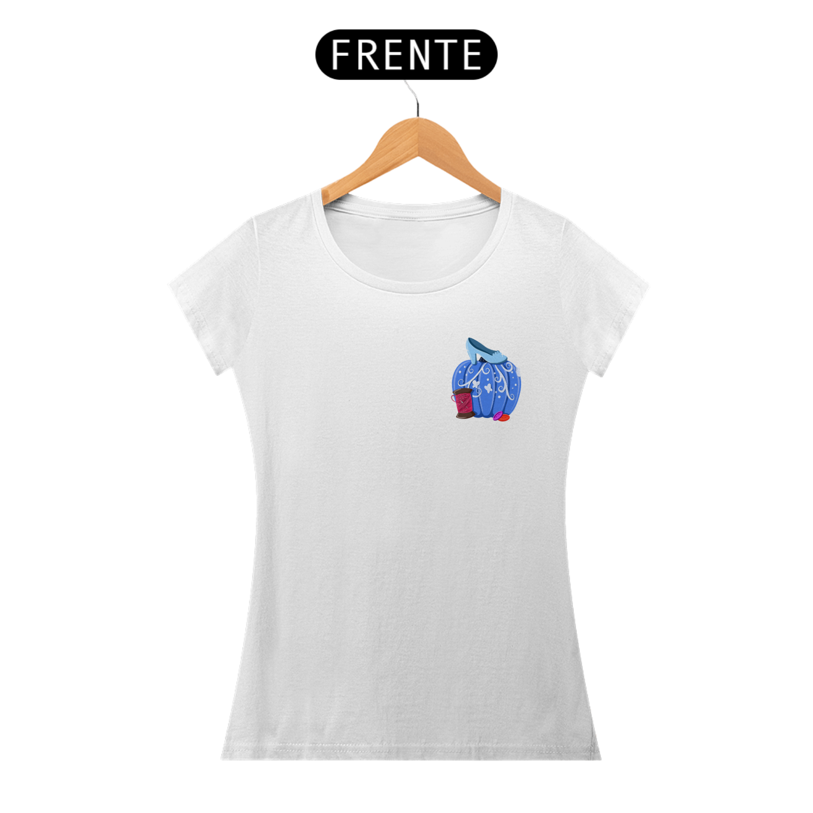 Camiseta Baby Look (Baby Long) Princesa Cinderela - Estampa Exclusiva Geek | 100% Algodão | CVS