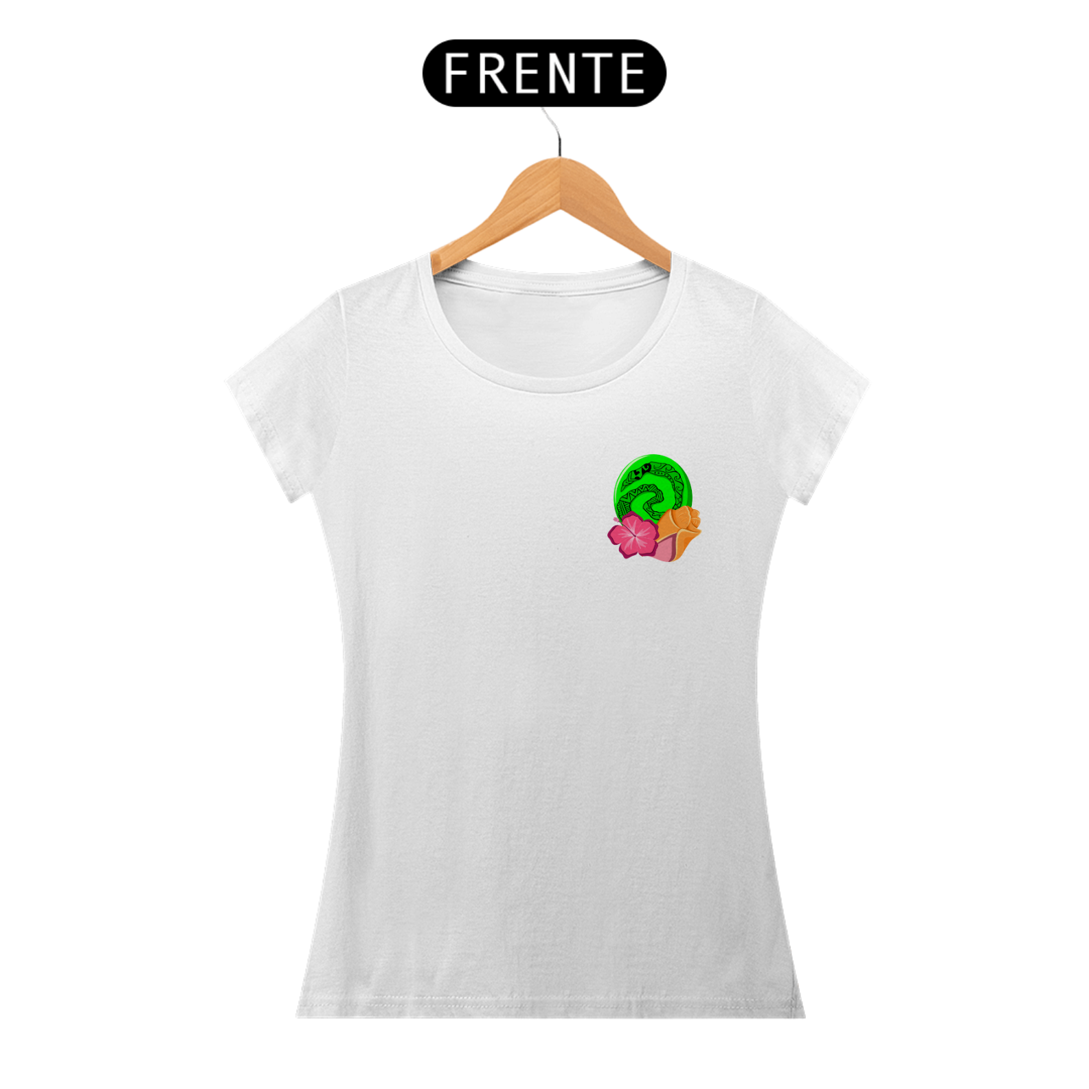 Camiseta Baby Look (Baby Long) Princesa Moana - Estampa Exclusiva Geek | 100% Algodão | CVS
