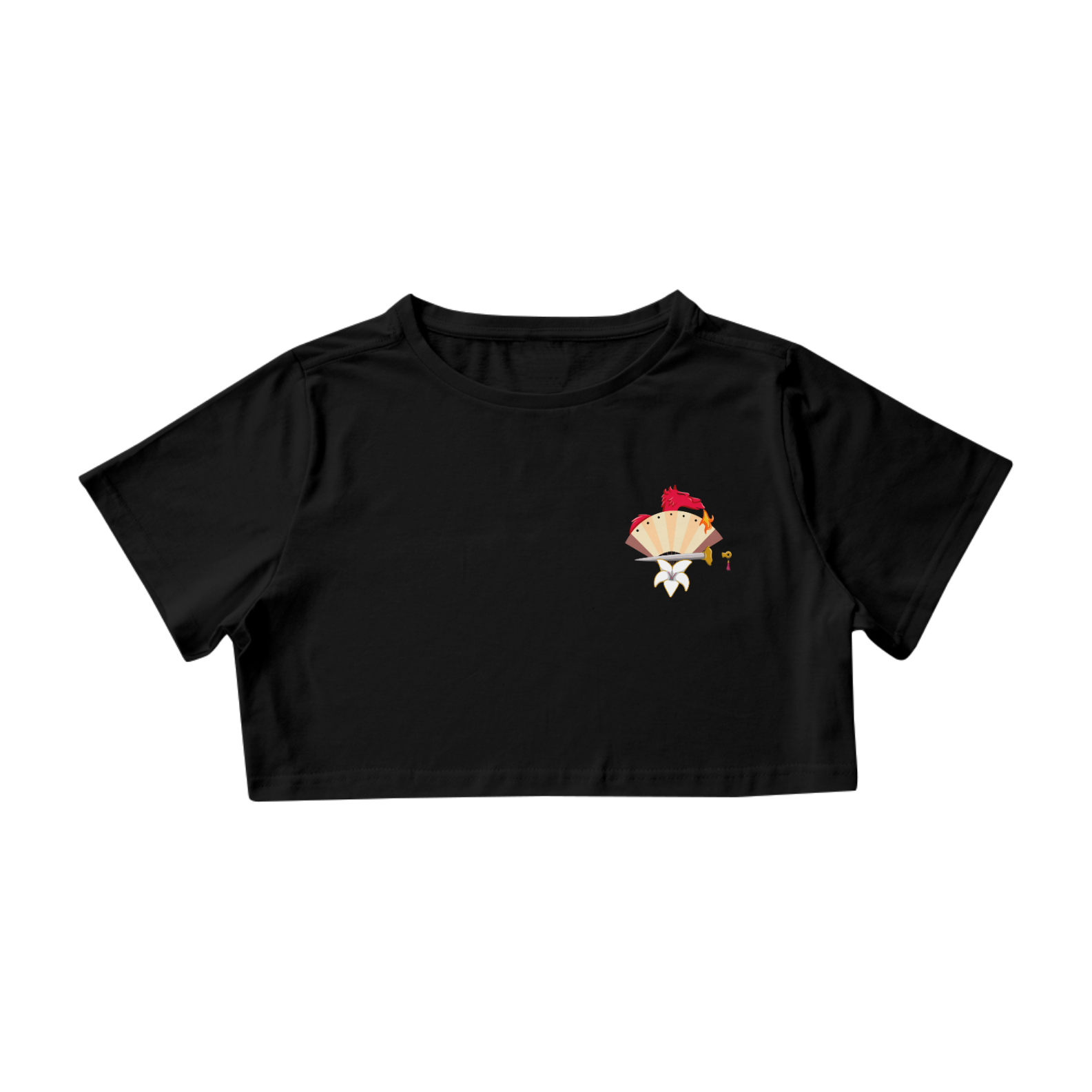 Camiseta Cropped Princesa Mulan - Estampa Exclusiva Geek | 100% Algodão | CVS