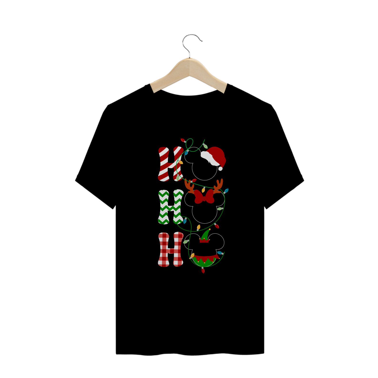 Camiseta Mickey HO HO HO - Plus Size - Estampa Exclusiva Geek | 100% Algodão | CVS