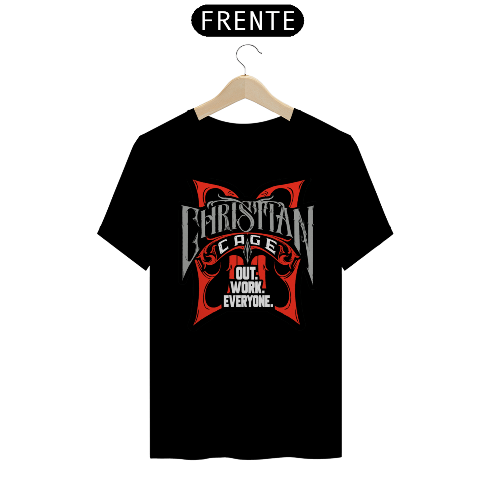 Camiseta Christian Cage - Out. Work. Everyone.
