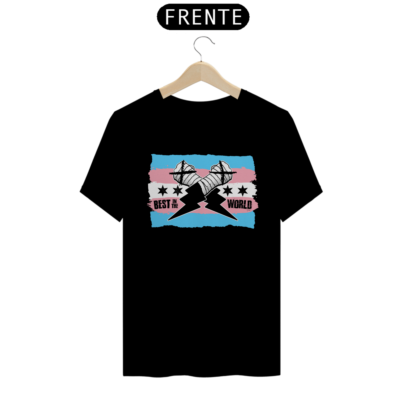 Camiseta CM Punk - Bandeira Trans