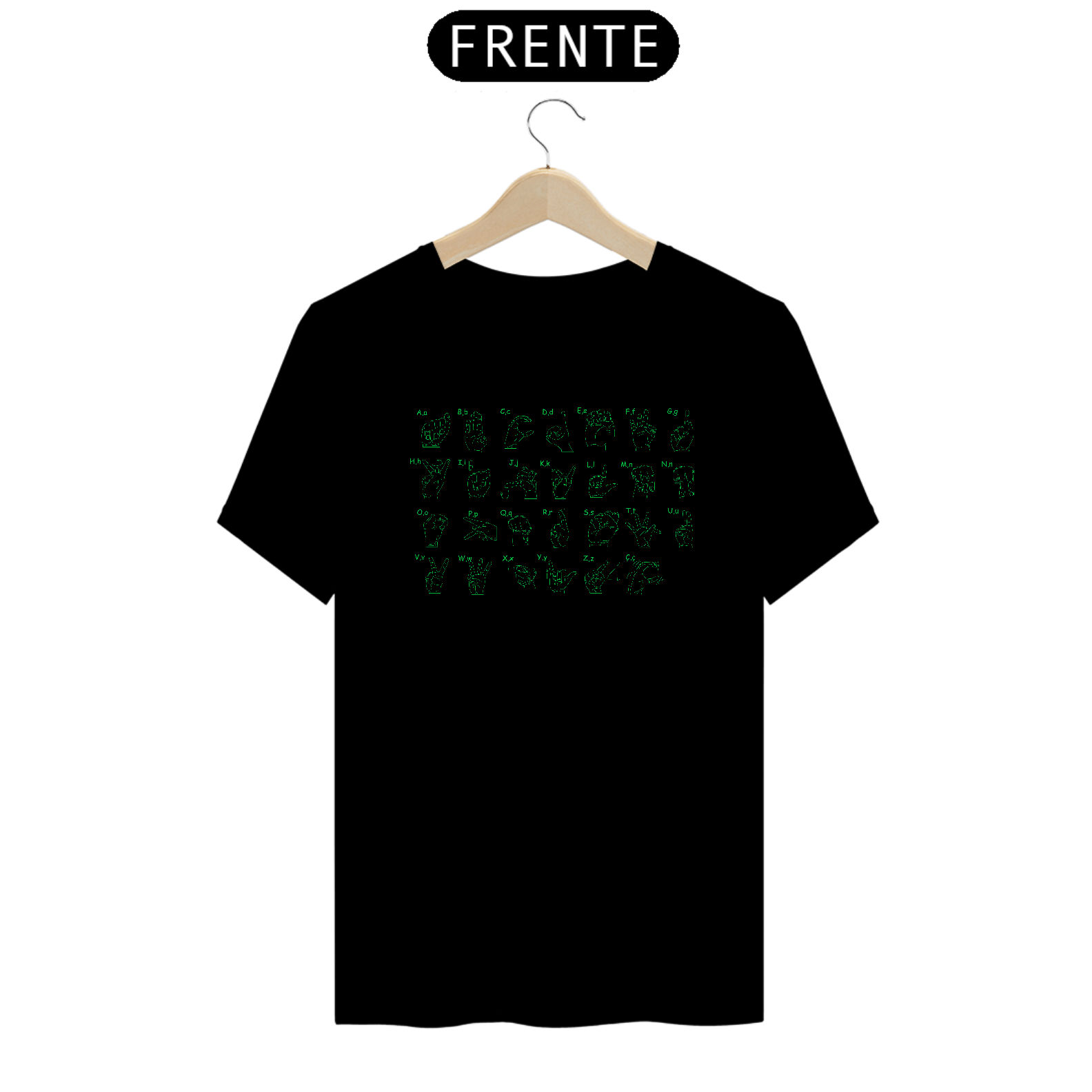 Camiseta Prime Masculina Libras Alfabeto2