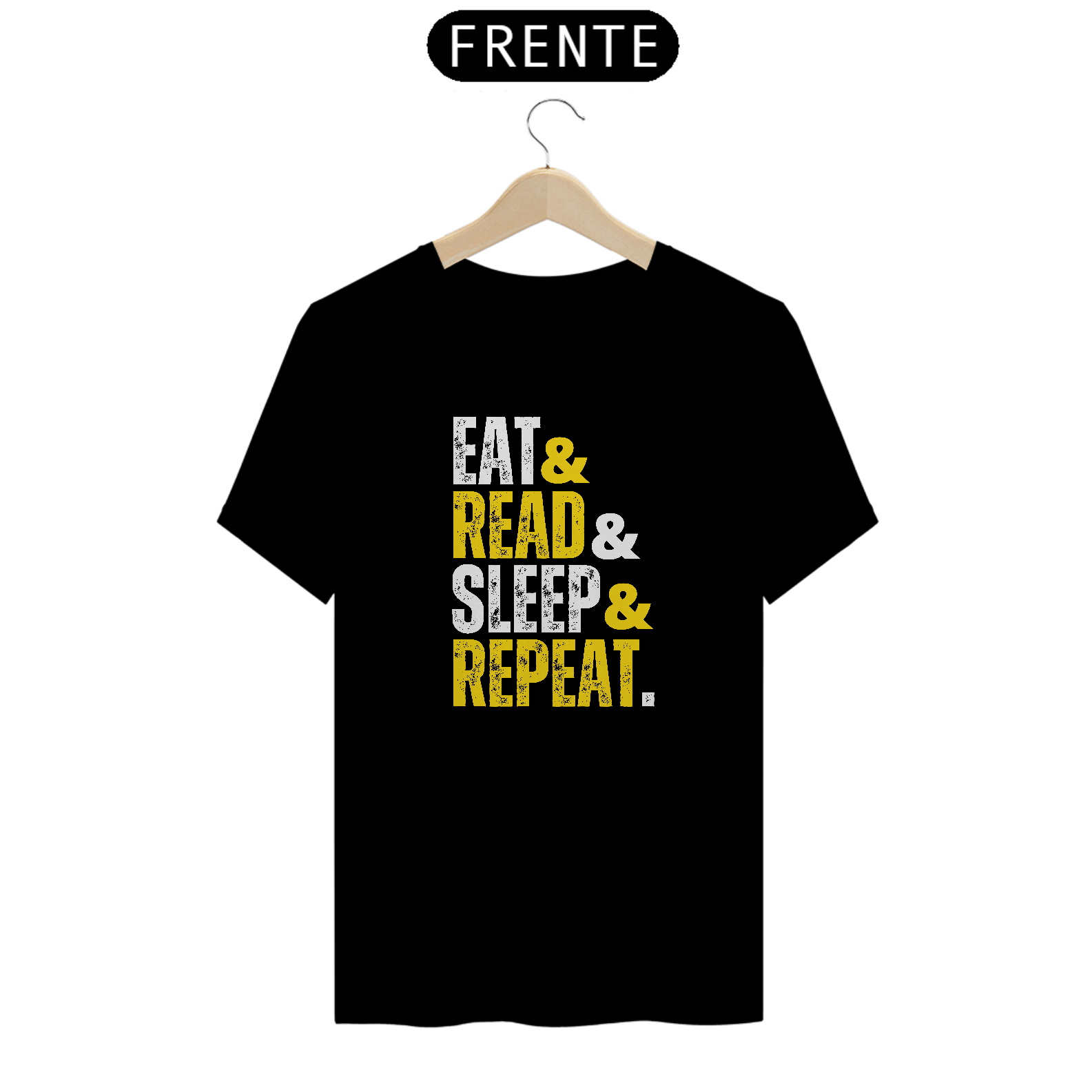 Camiseta Masculina | EAT, READ, SLEEP, REPEAT.
