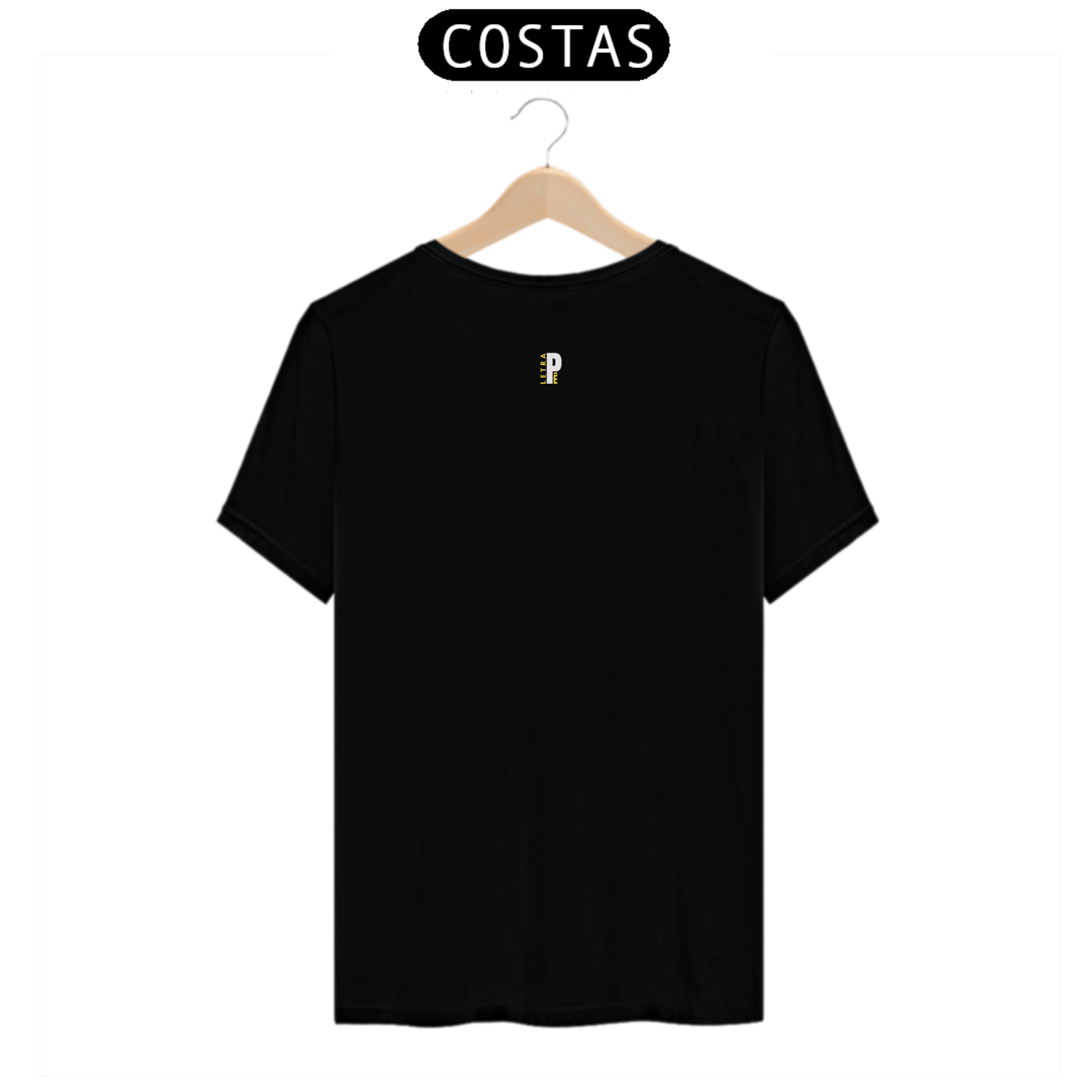 Camiseta Masculina Básica Algodão Premium Letra Pê