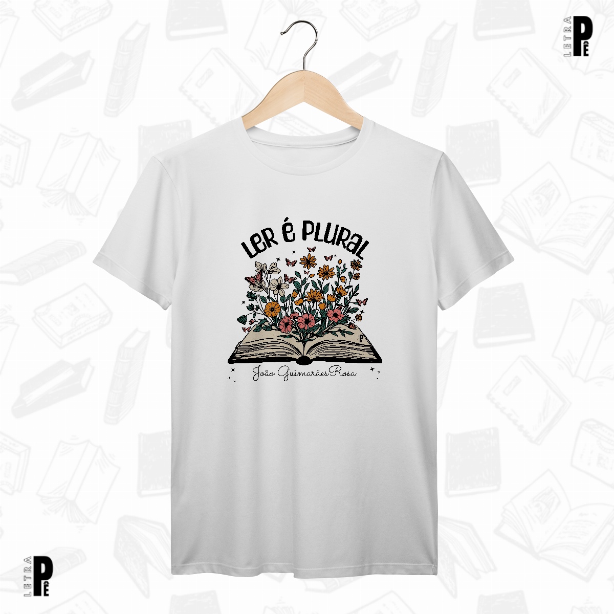 Camiseta Masculina | Ler é Plural - João Guimarães Rosa