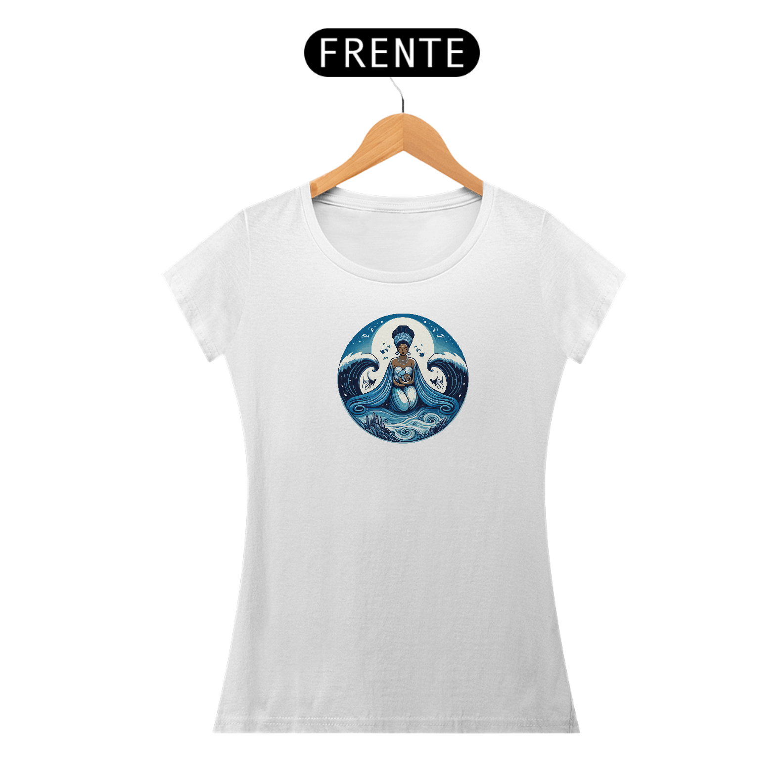 Camiseta Feminina Iemanjá Redonda