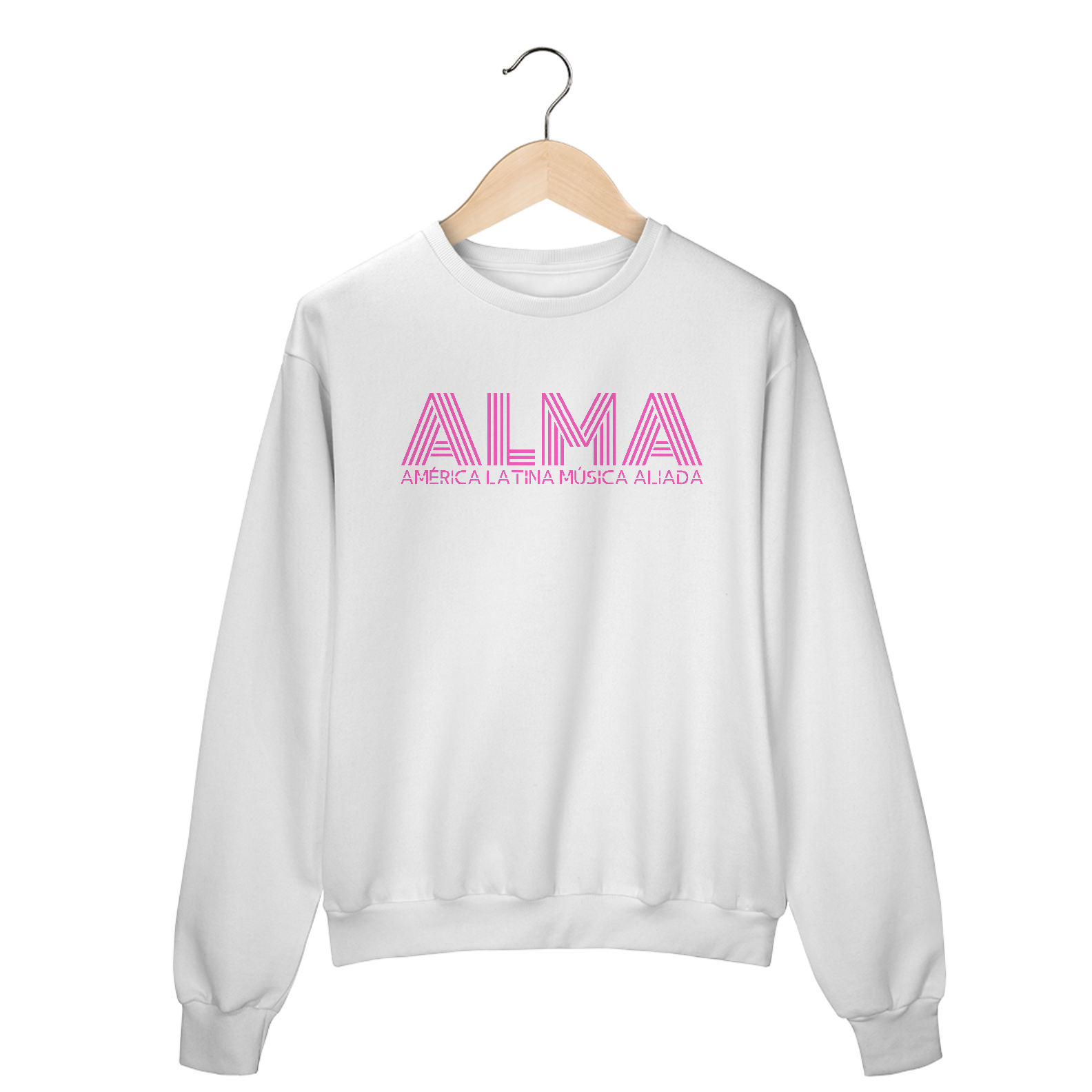 Moletom Fechado ALMA (Letra Rosa)