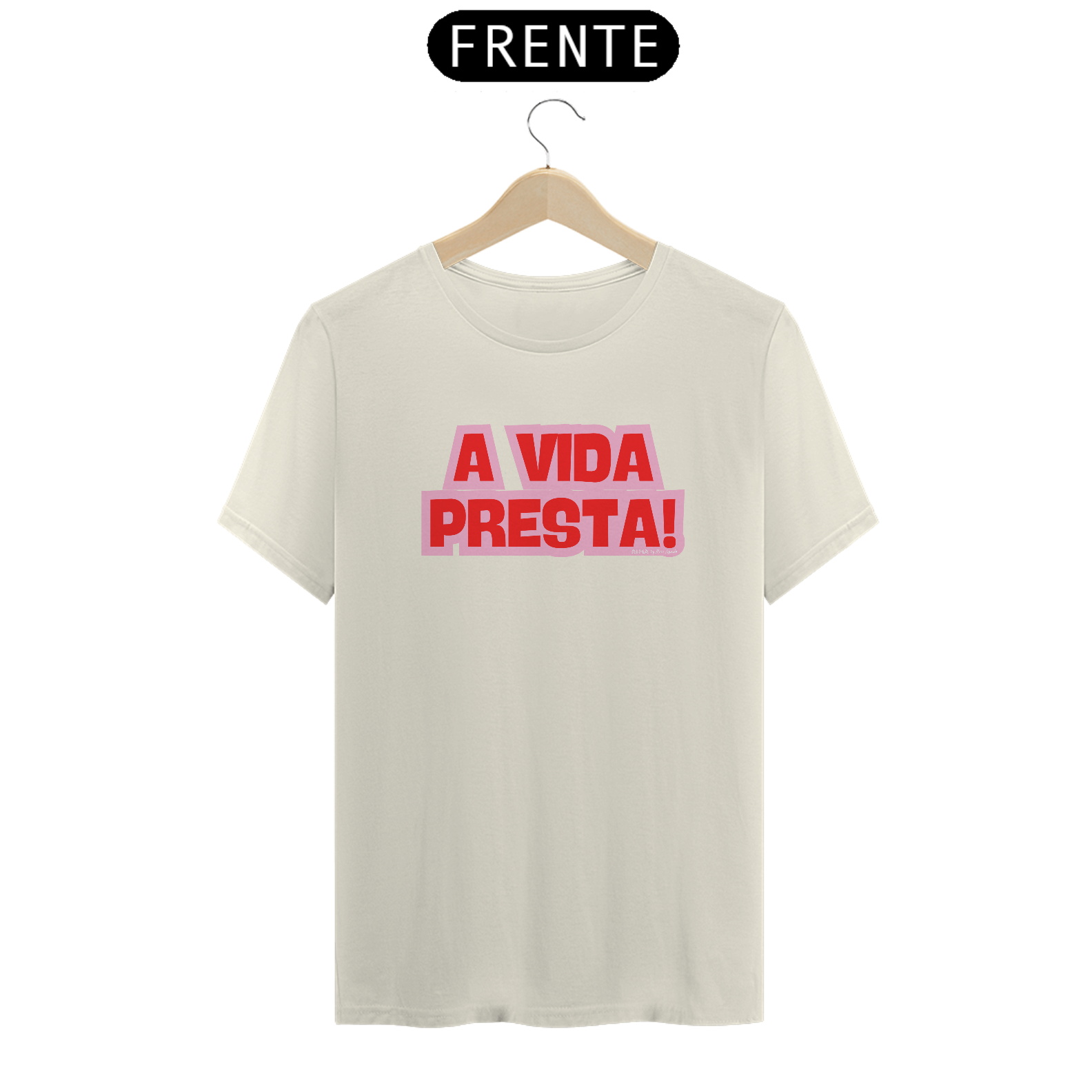 Camiseta A Vida Presta Central (Vermelha e Rosa) - Prime