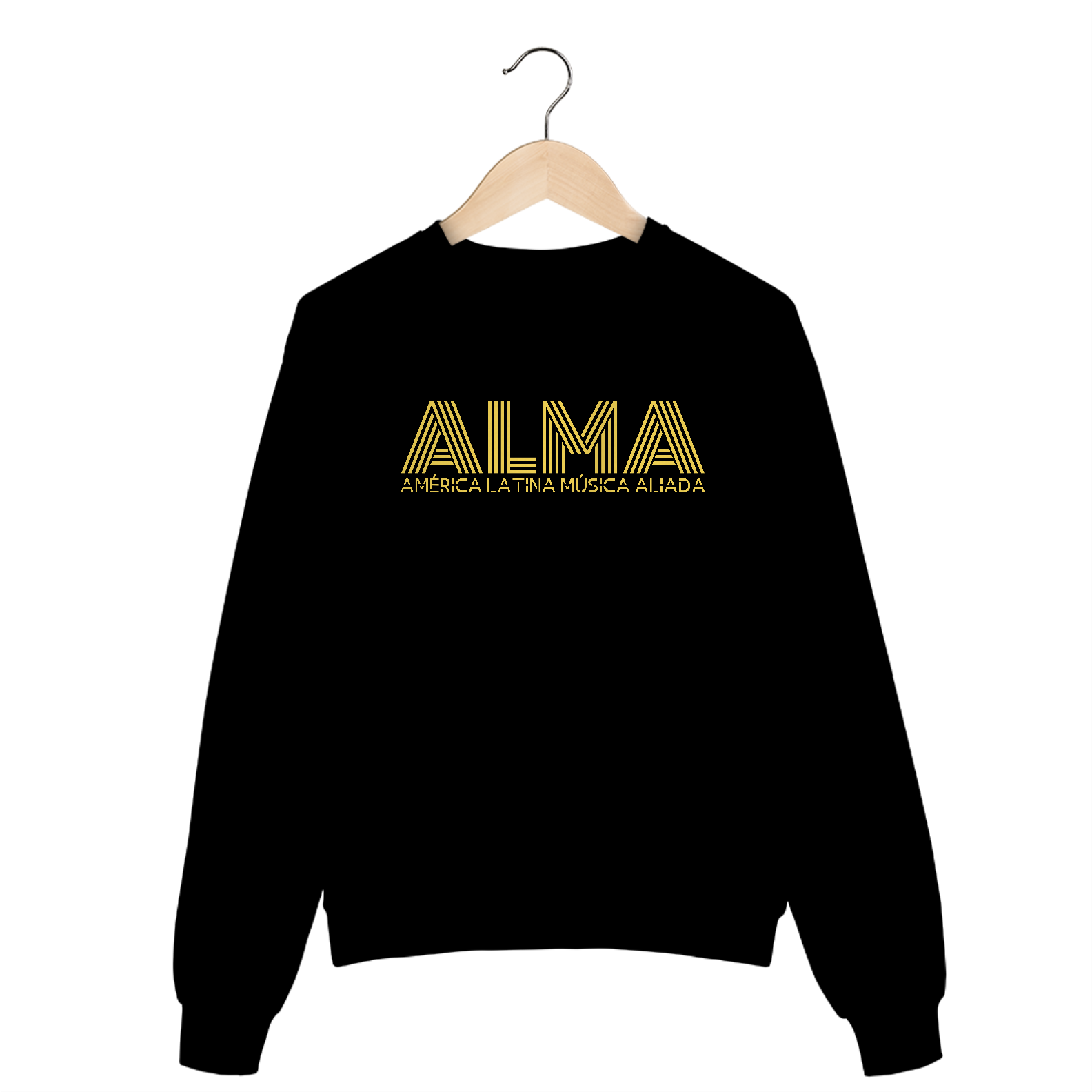 Moletom Fechado ALMA (Letra Amarela)
