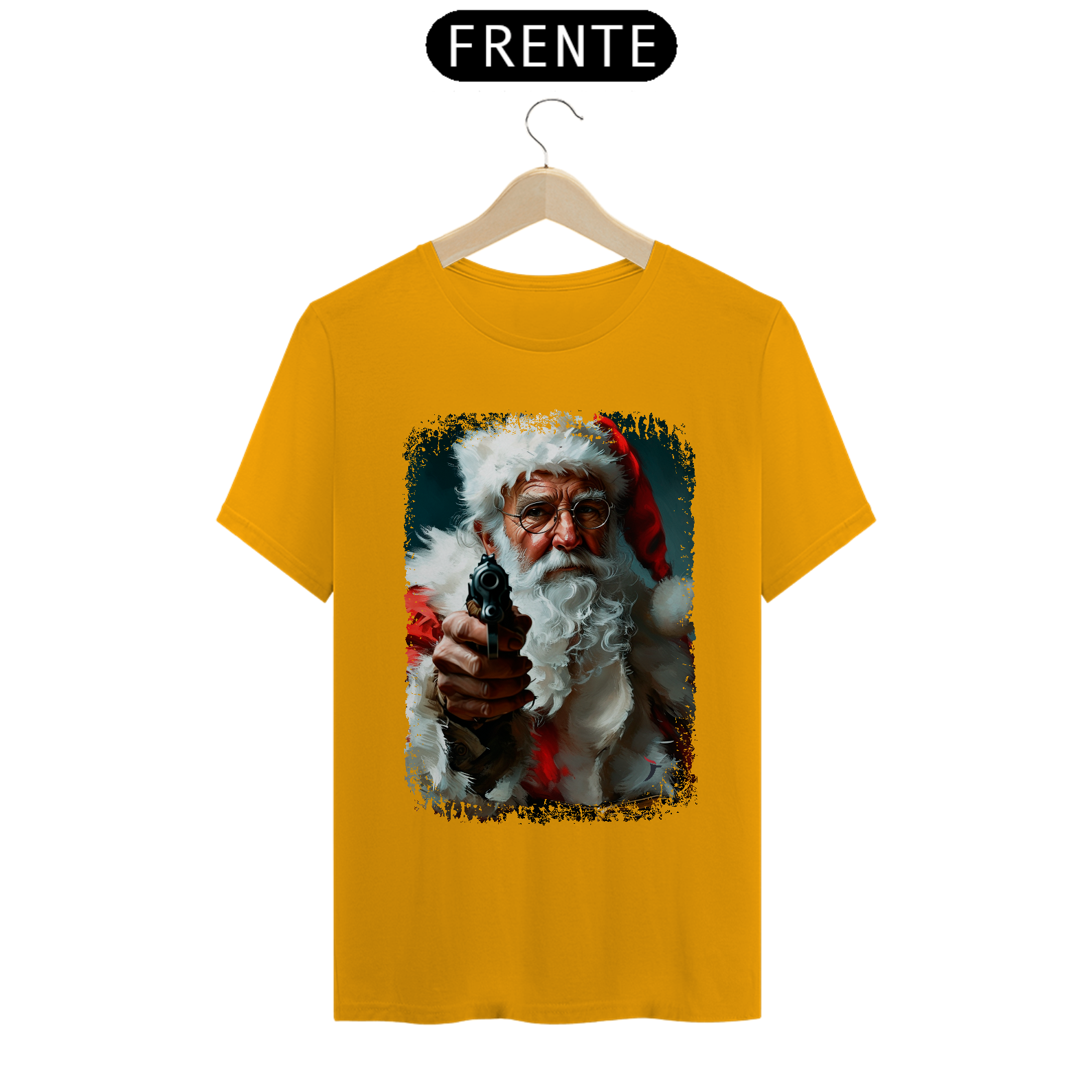 Camiseta Natal Modelo 3 - Papai Noel Armado