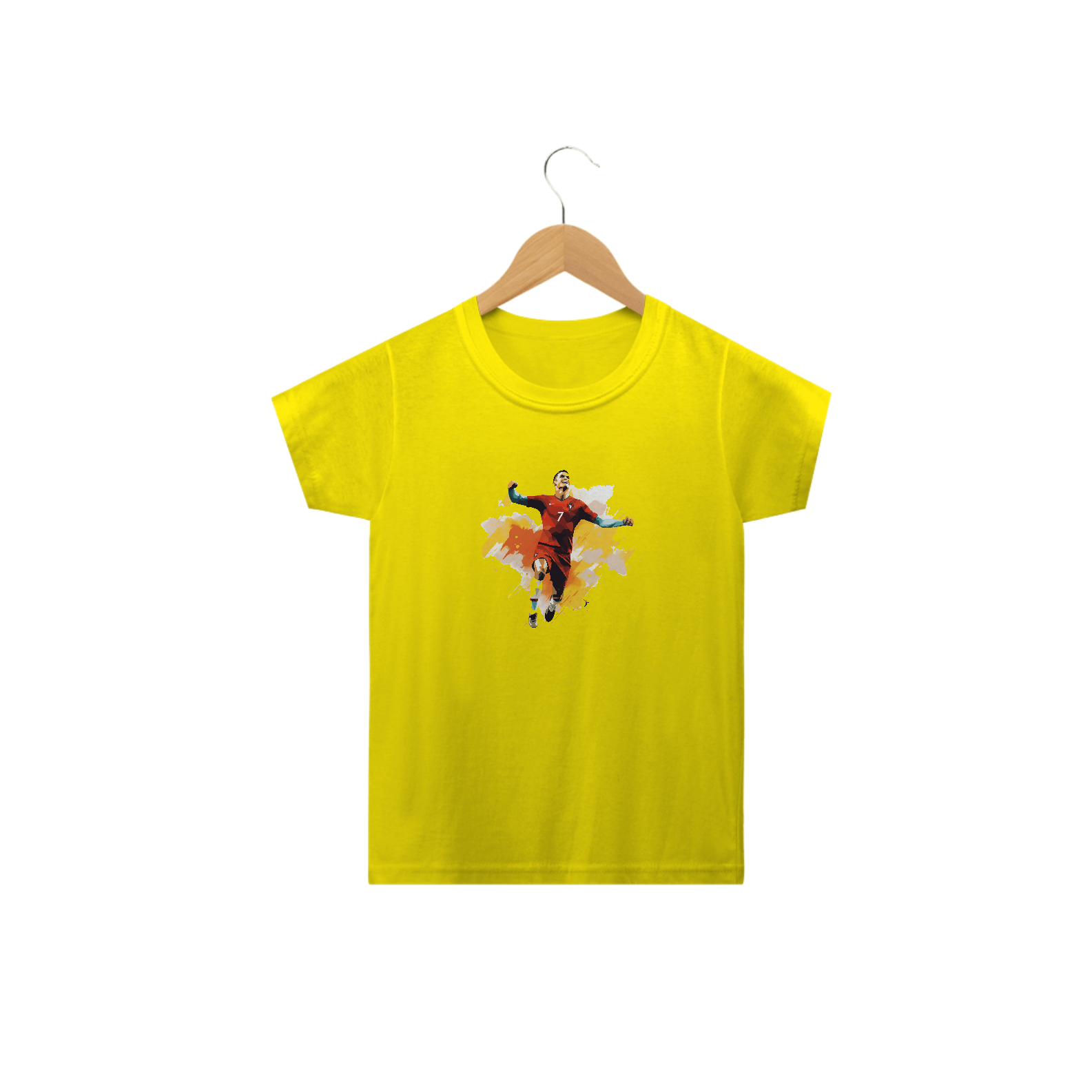 Camiseta Infantil Cristiano Ronaldo Modelo 1 - Seleção de Portugal