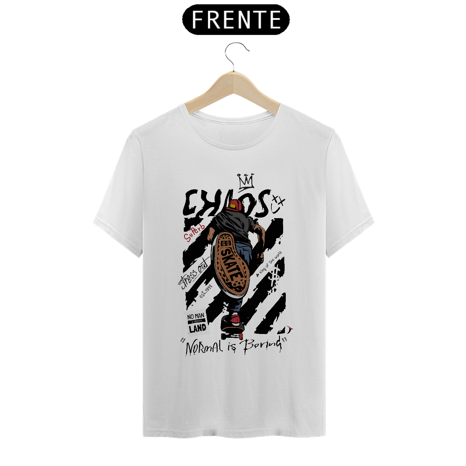 Camiseta Skate Modelo 1 - Normal is Boring