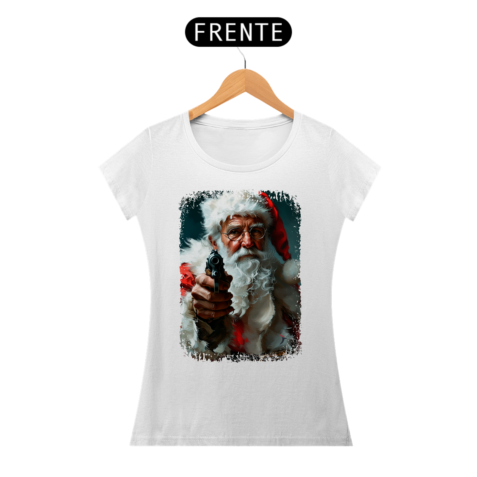 Baby Look Natal Modelo 3 - Papai Noel Armado