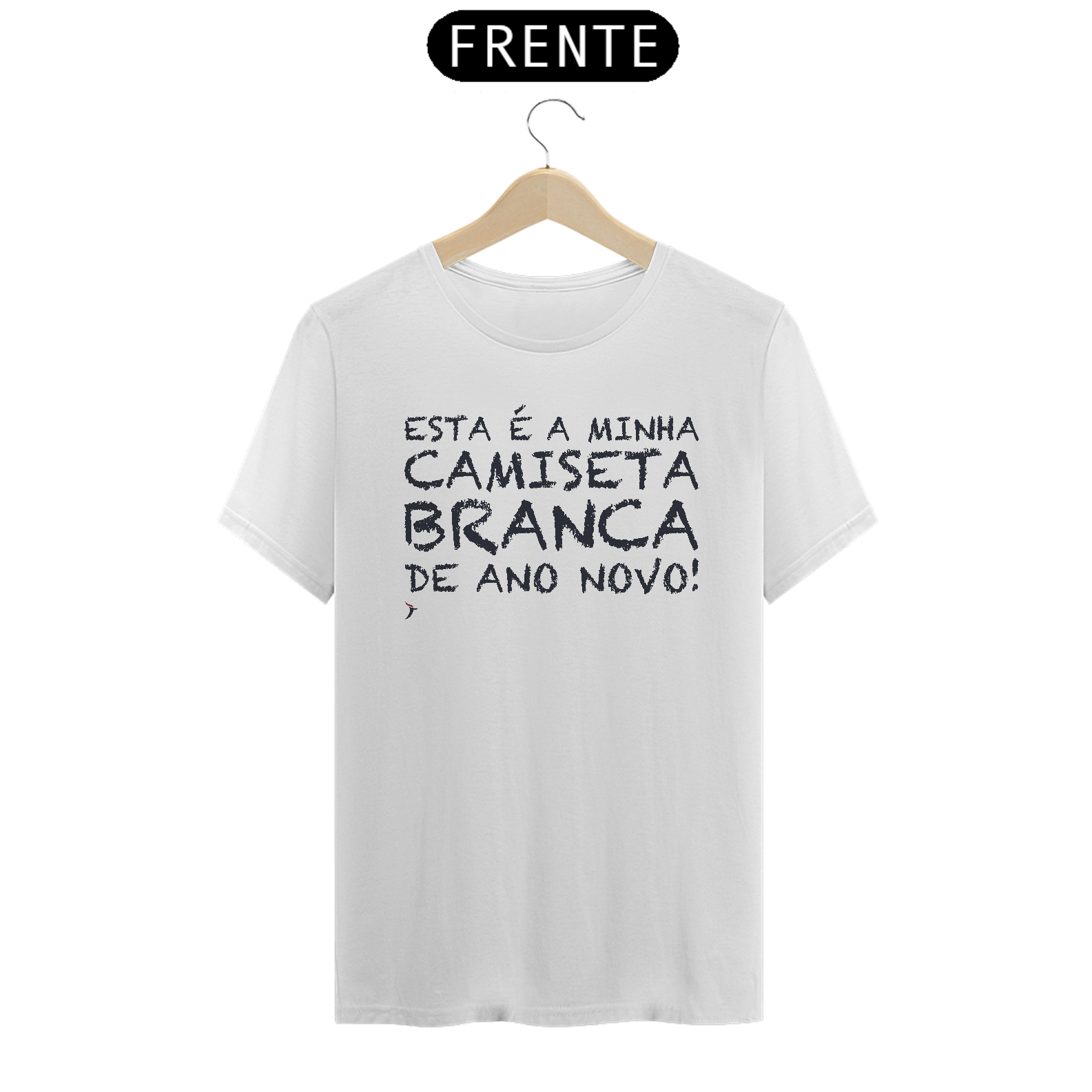 Camiseta Branca de Ano Novo