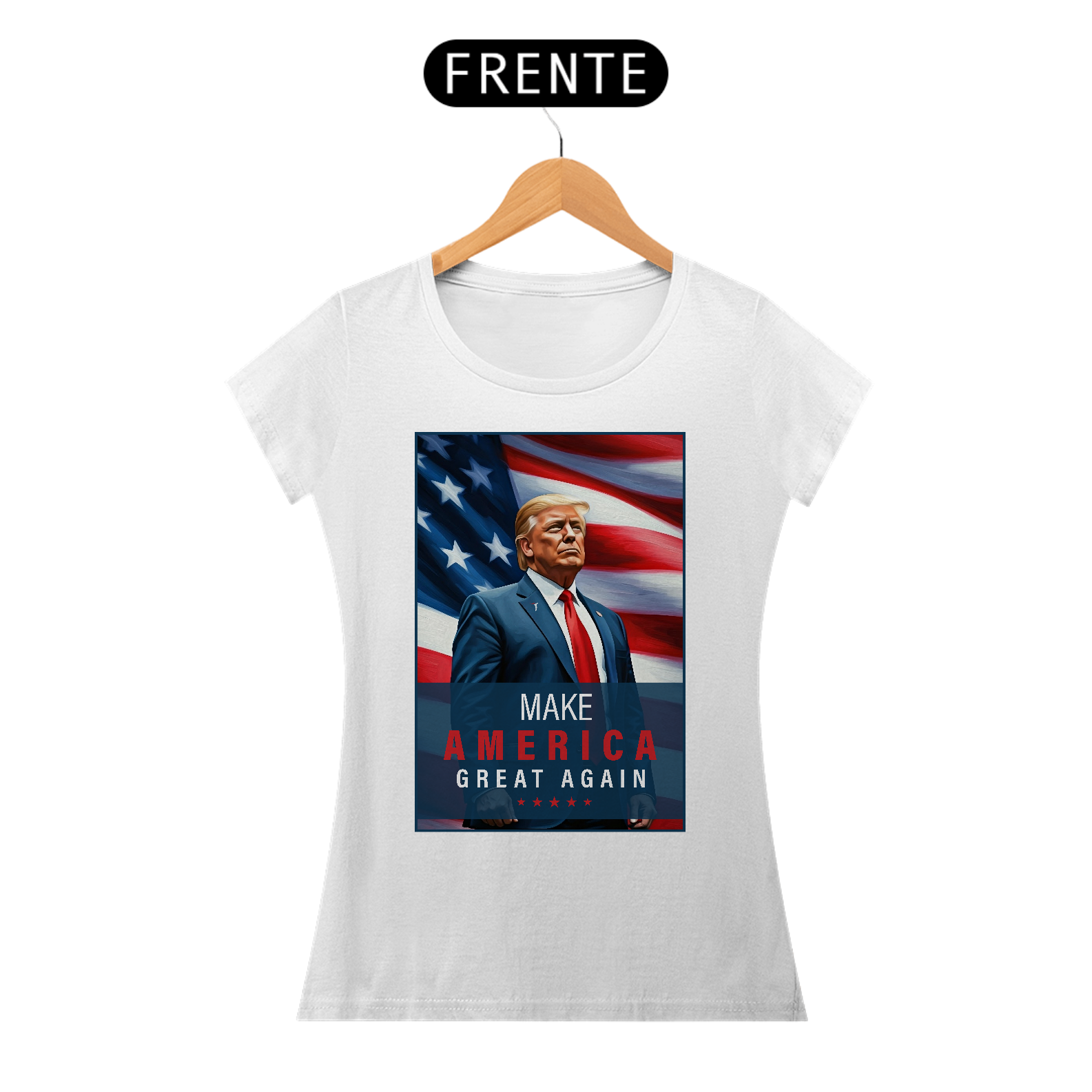 Baby Look Donald Trump Modelo 1 - Make America Great Again