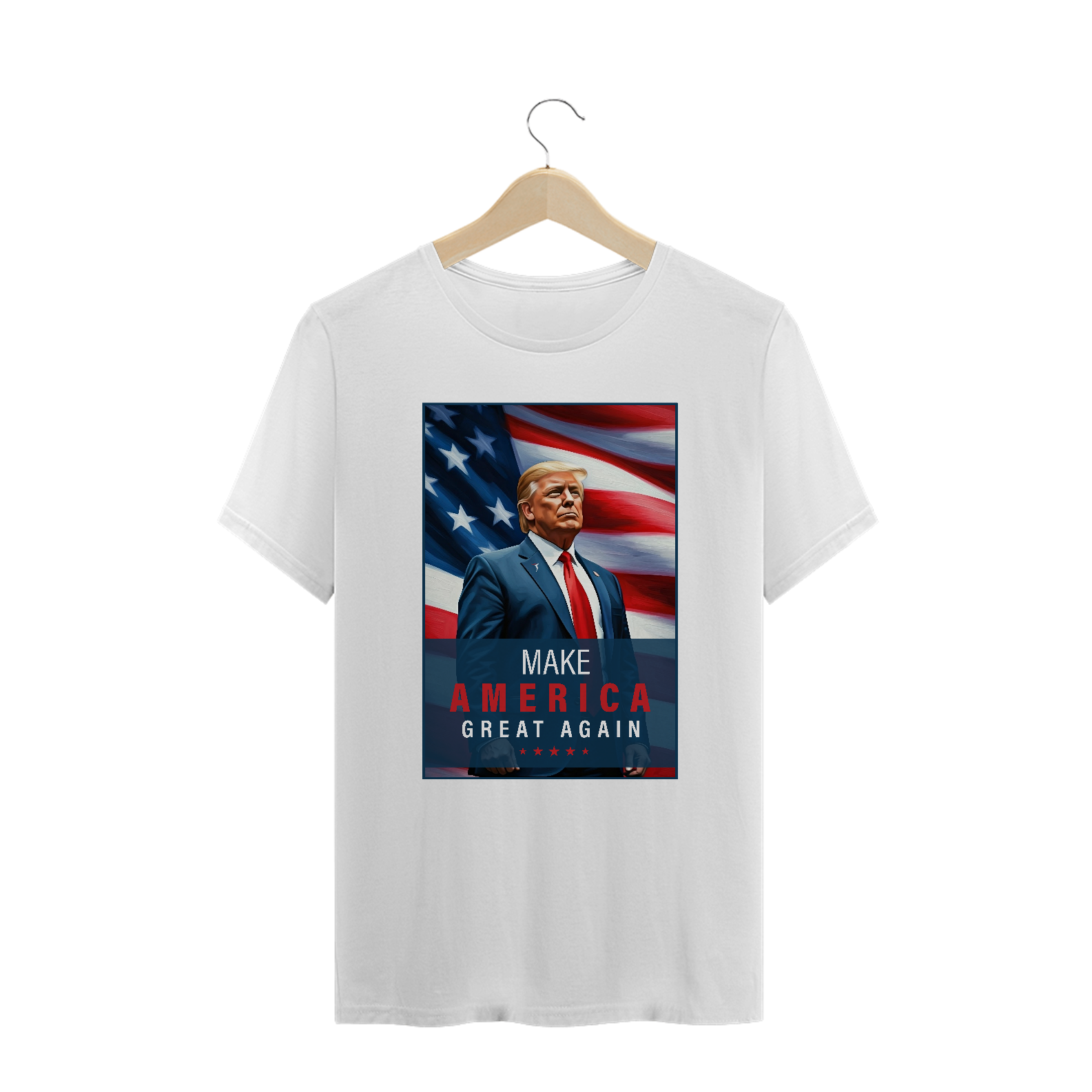 Camiseta Plus Size Donald Trump Modelo 1 - Make America Great Again
