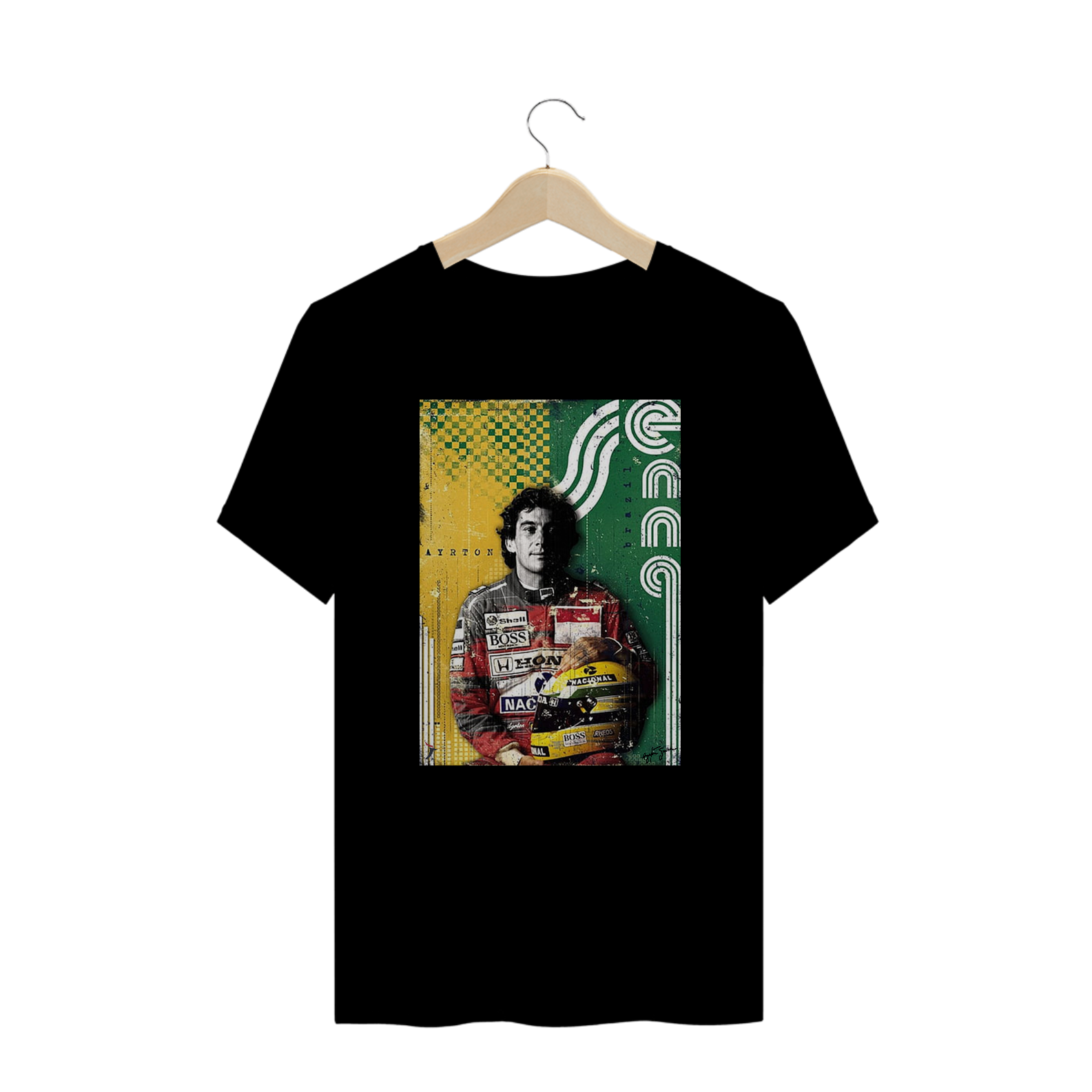 Camiseta Plus Size Airton Senna - Modelo 2