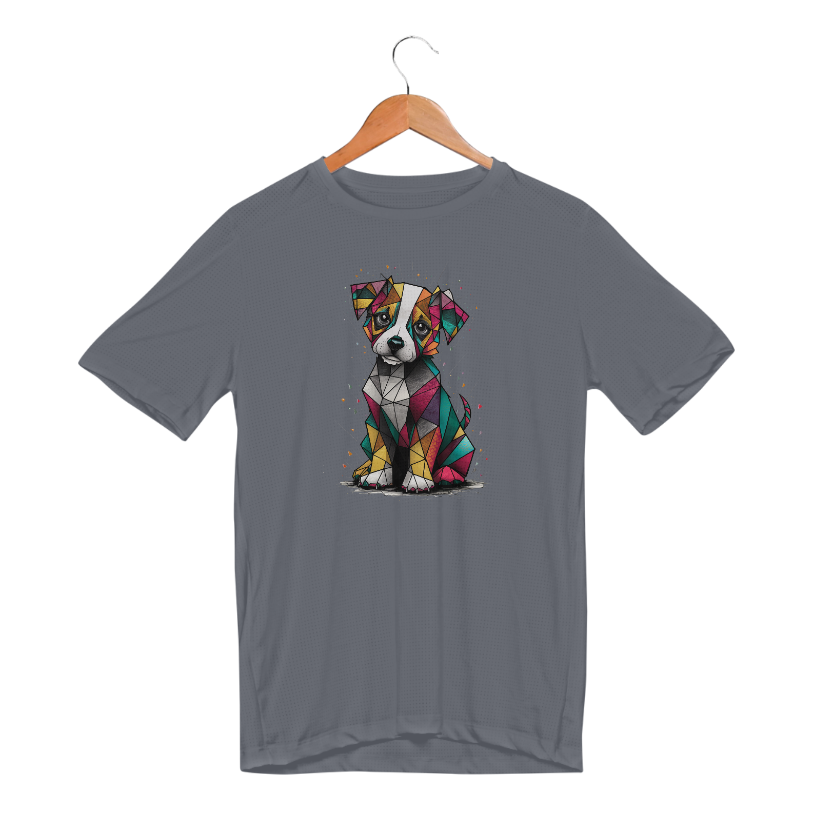 Camiseta Sport Dry Uv Estampa Cão Cubismo