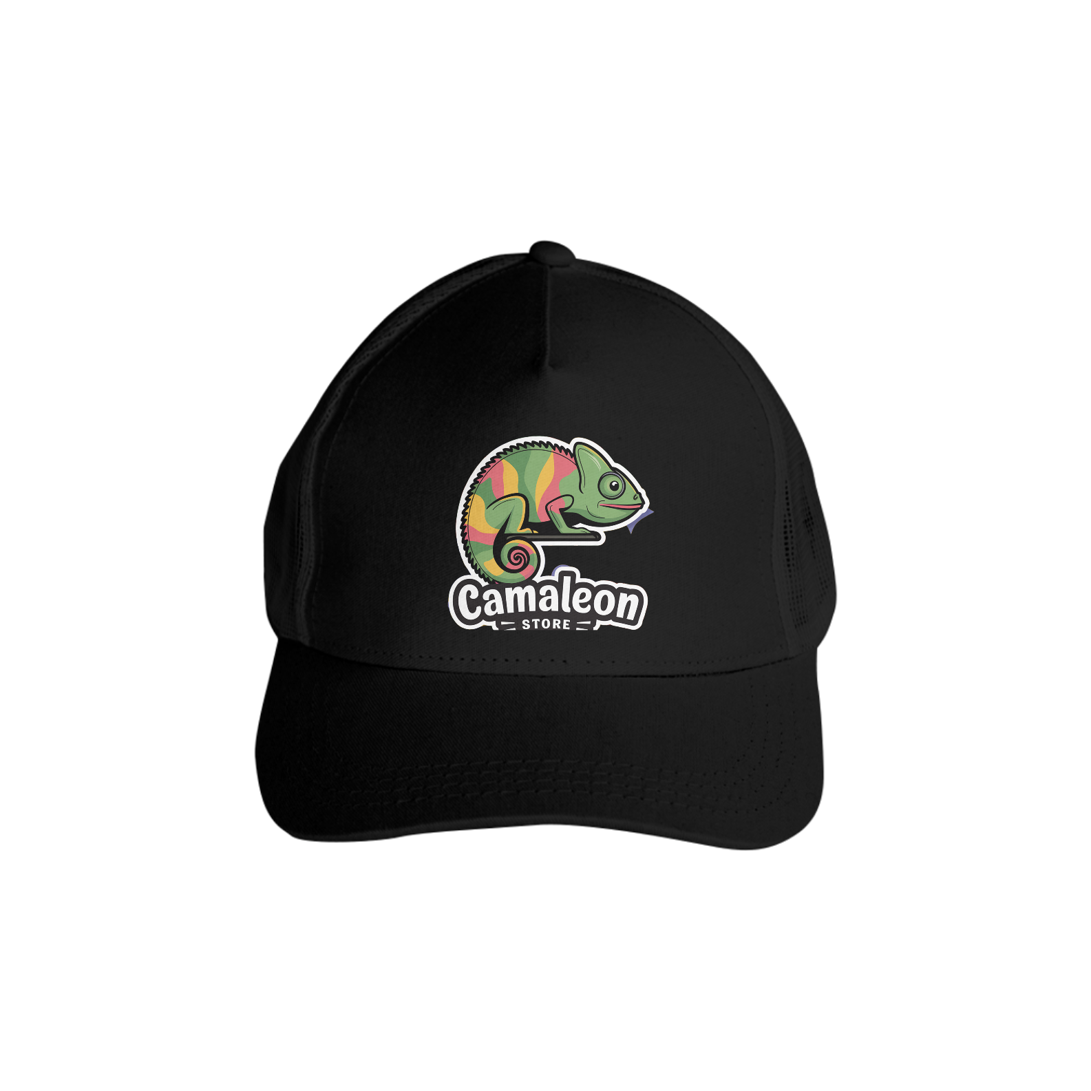 Boné Americano Com Tela Estampa Logo da Marca Camaleon Store