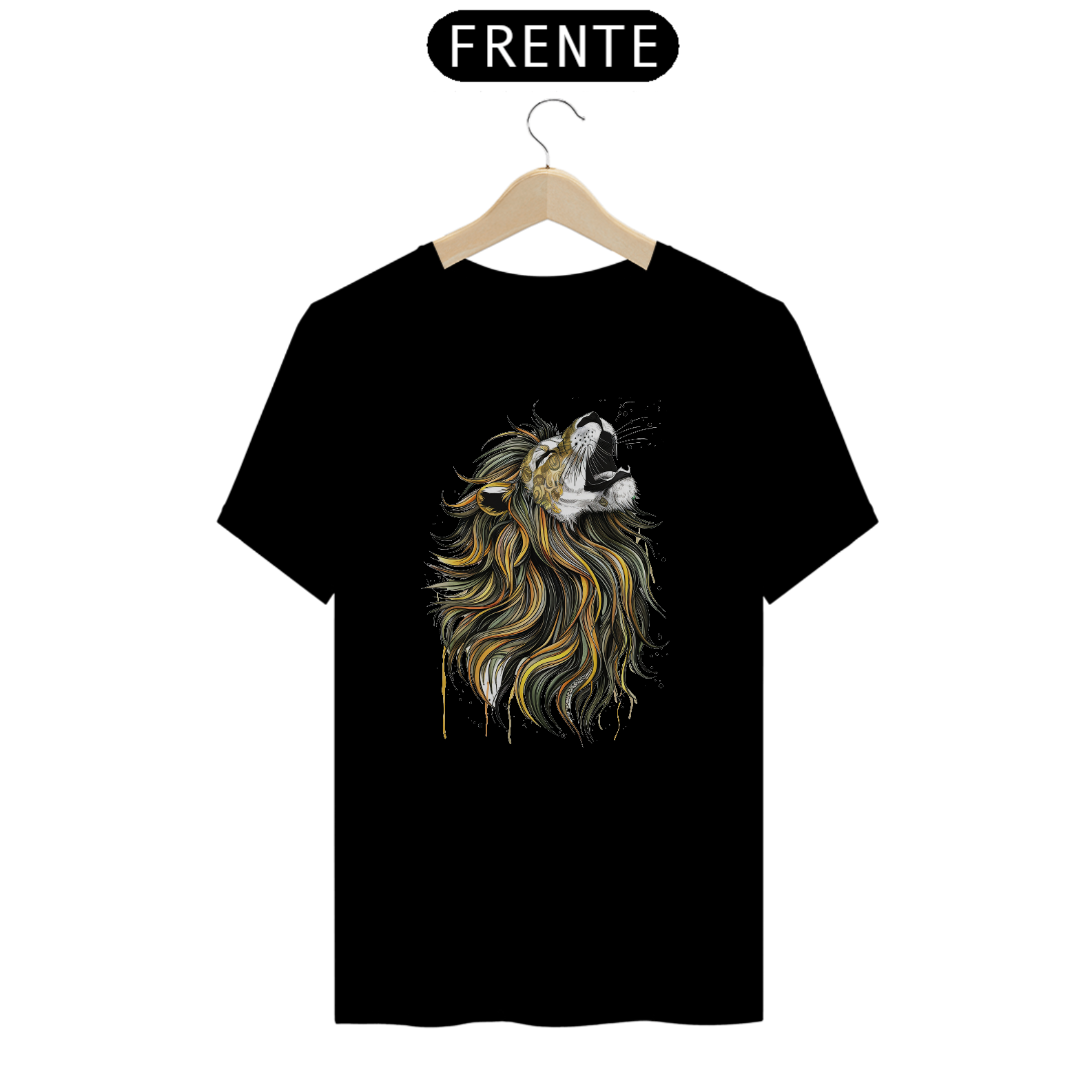 T-Shirt Quality Estampa Leão Juba