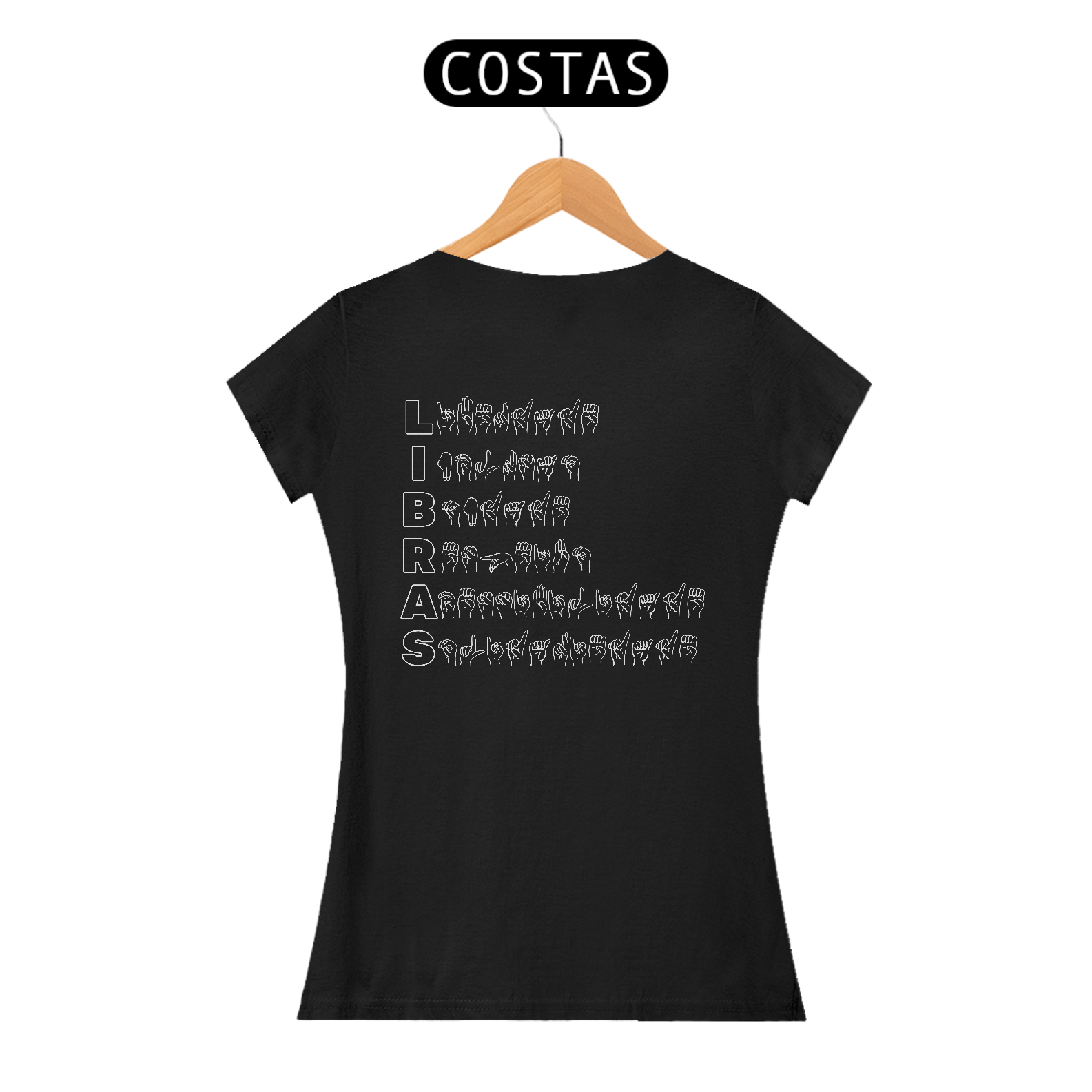 Babylook Acróstico de Libras