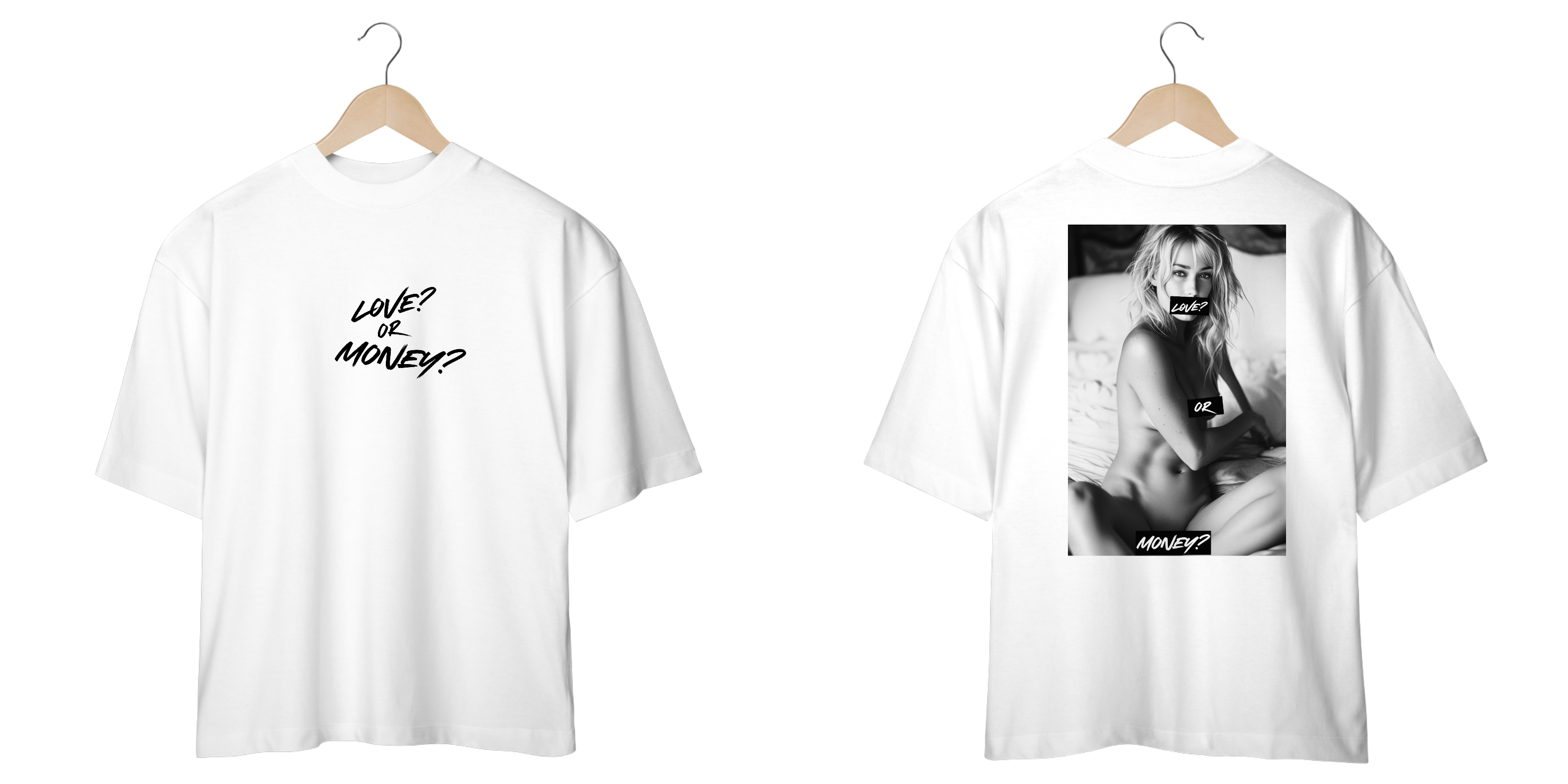Camiseta Overside Love?or Money?