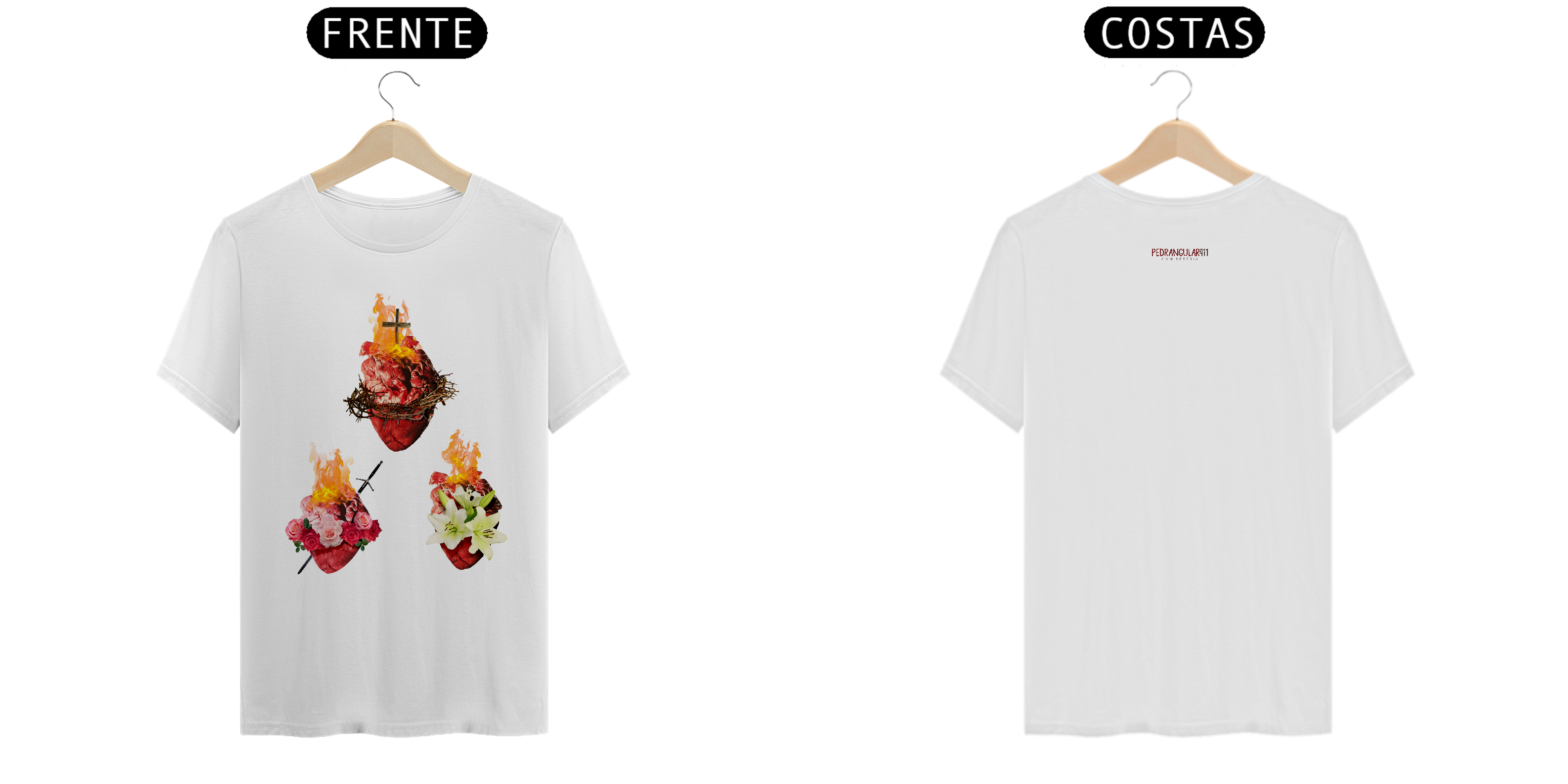 Camiseta Corações Santos