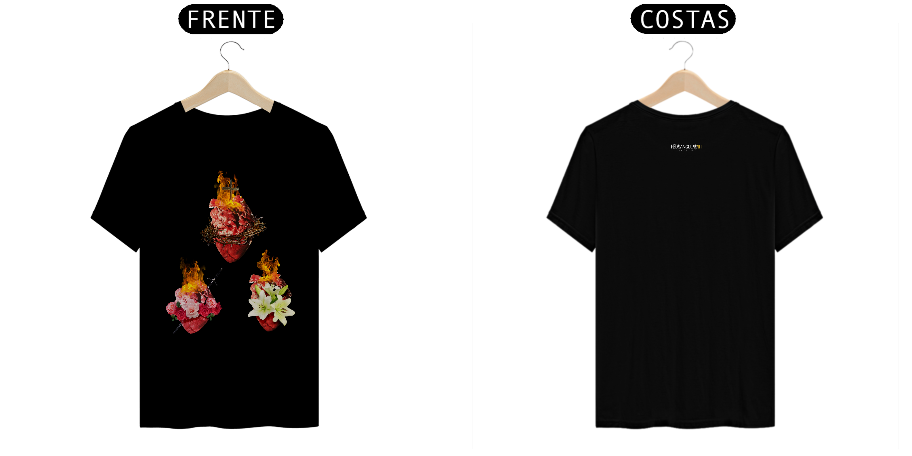 Camiseta Corações Santos