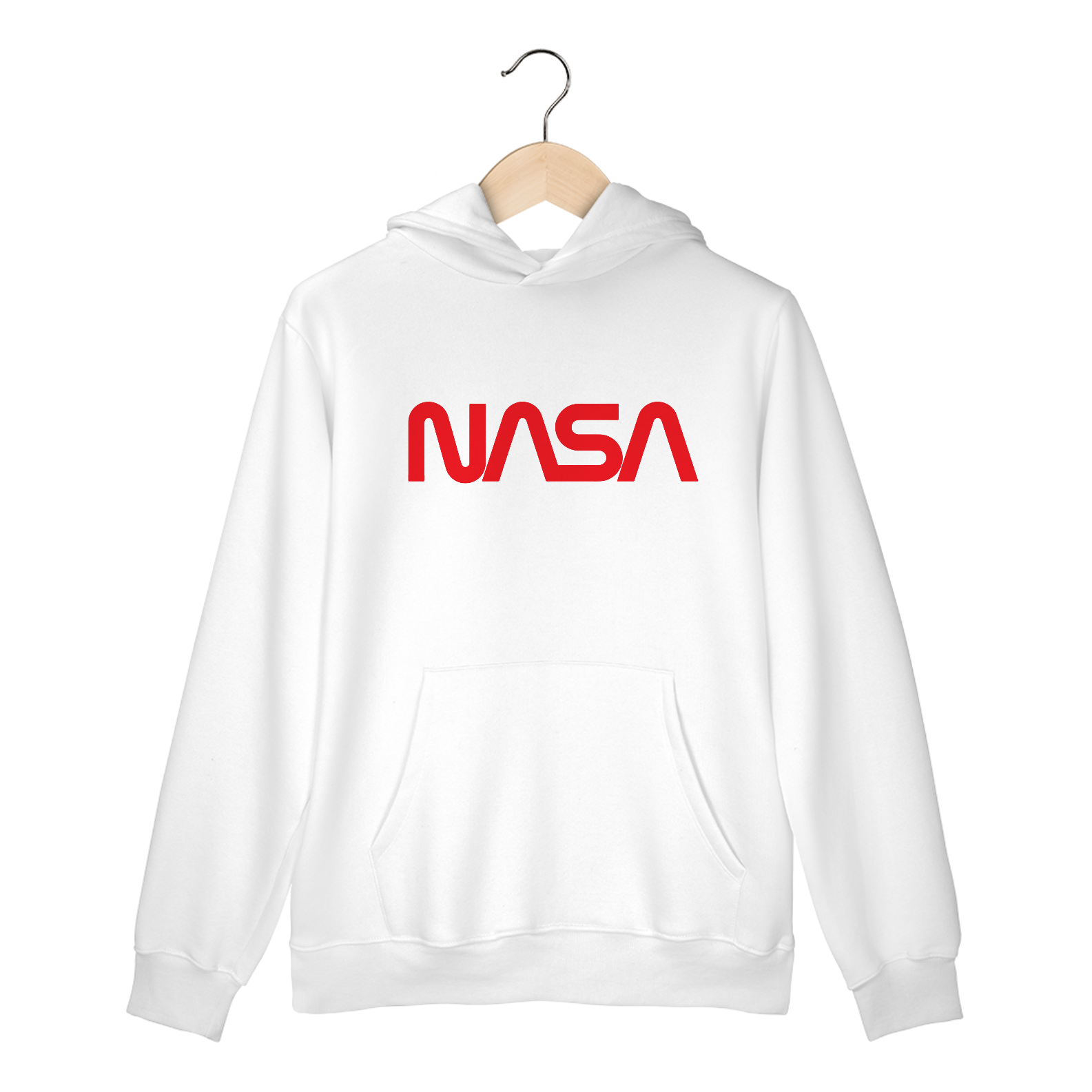 Casaco NASA Moletom hoodie Logo horizontal