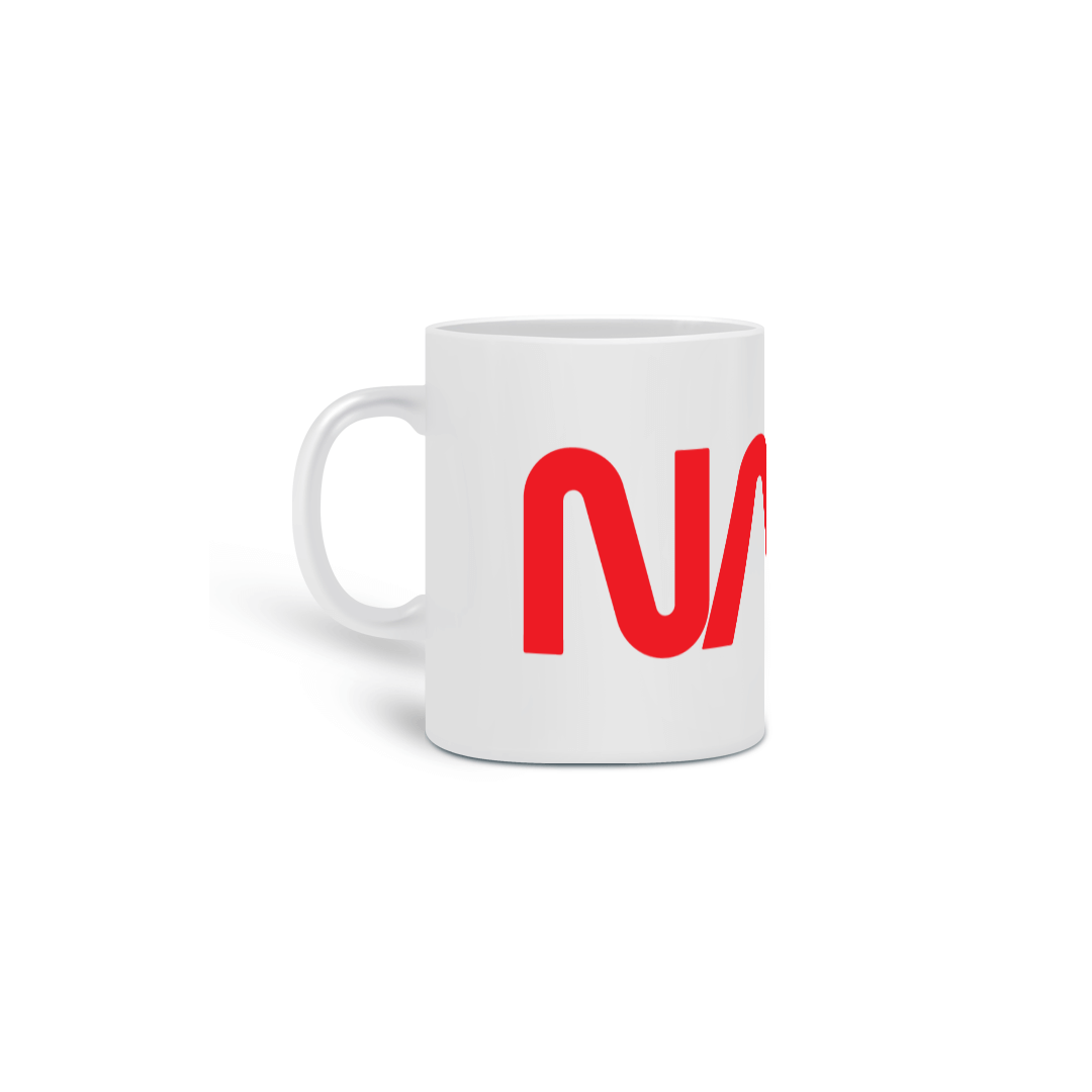 Caneca NASA Logo Vertical Vermelha