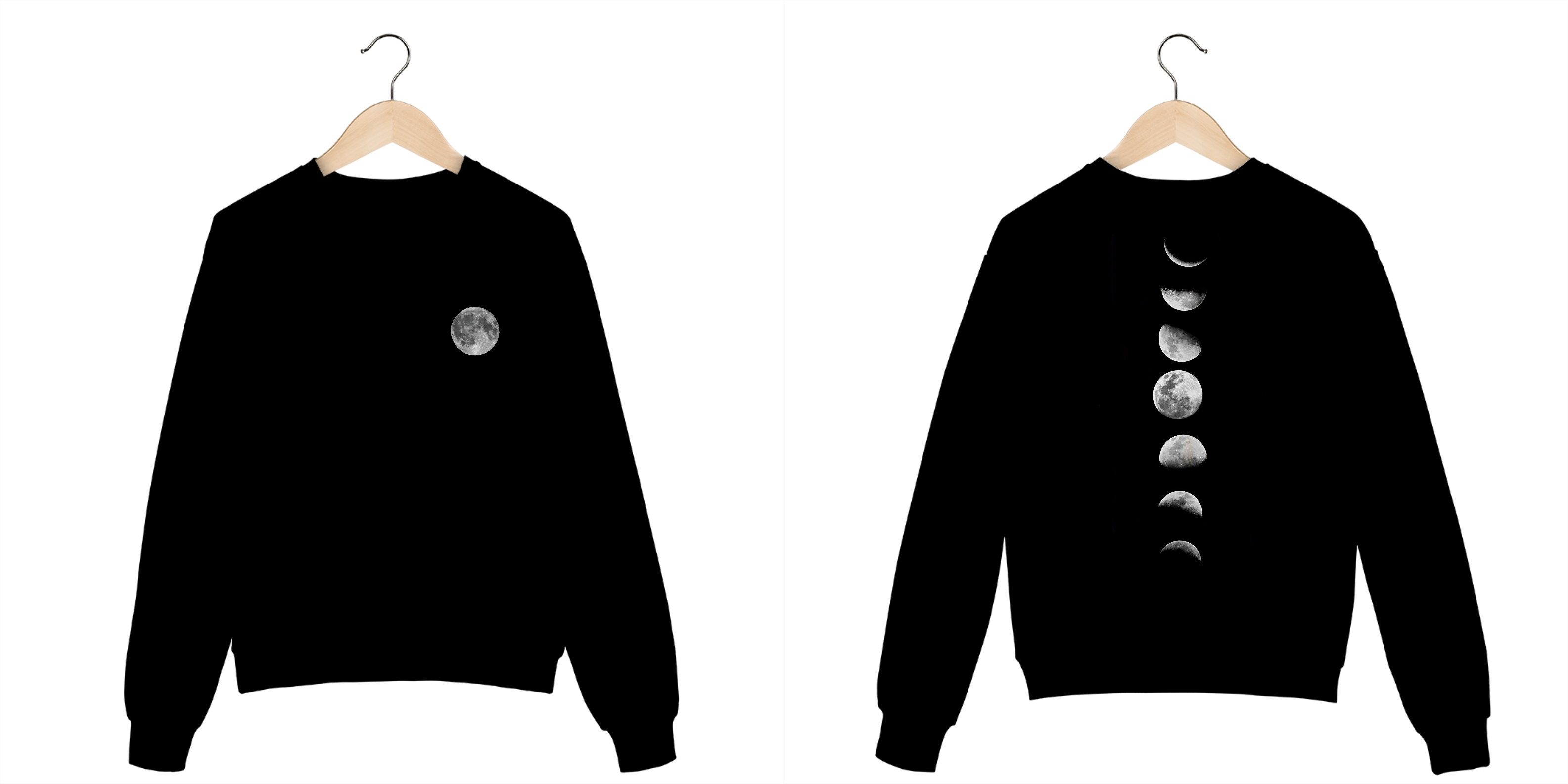 Moletom Fases da Lua Minimalista