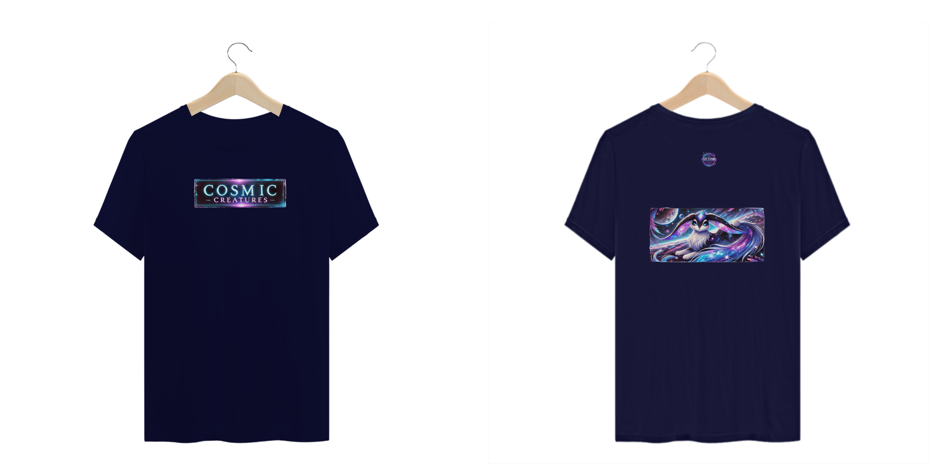 Camiseta plus size coleção Cosmic Creatures, Cometuff