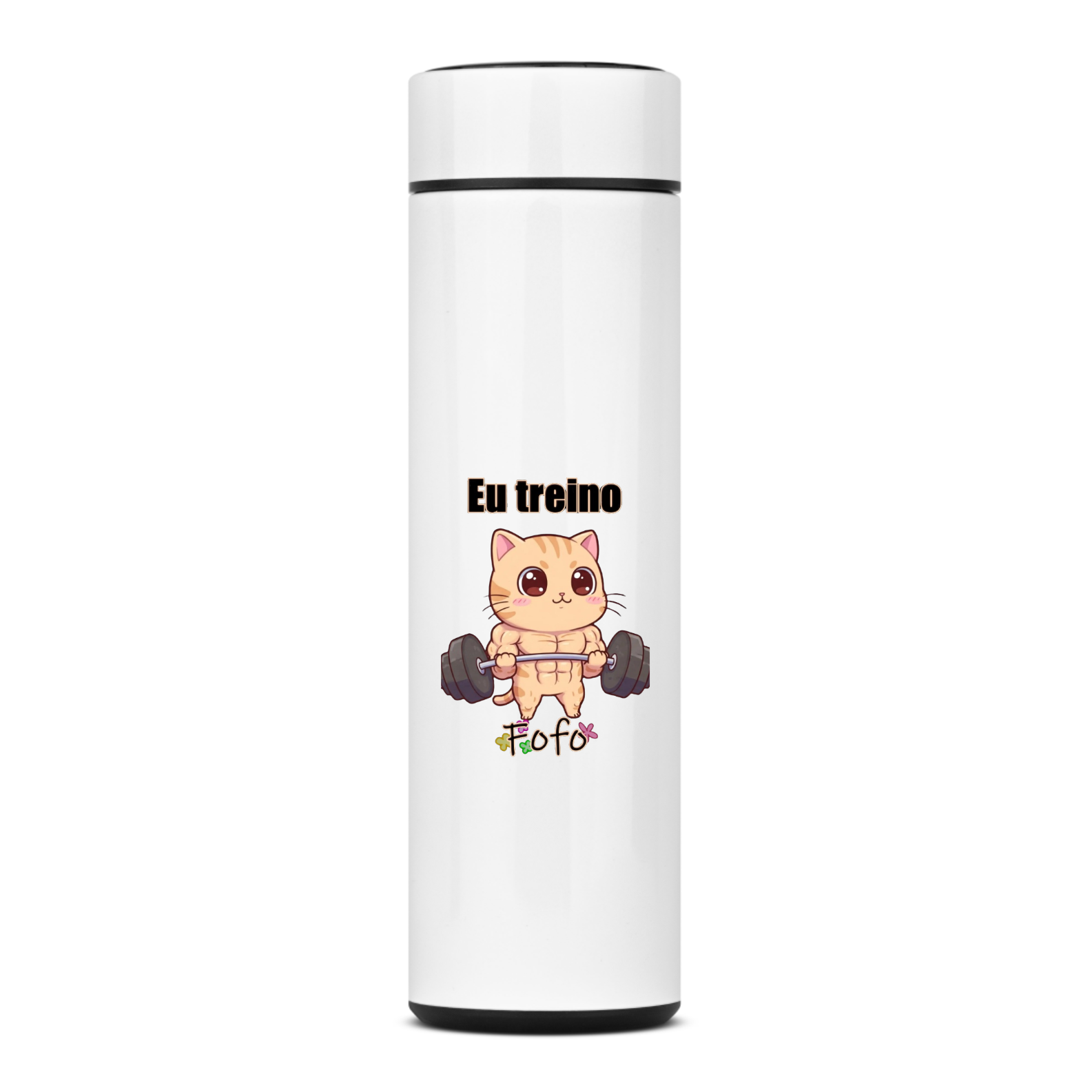 Garrafa térmica Eu treino fofo