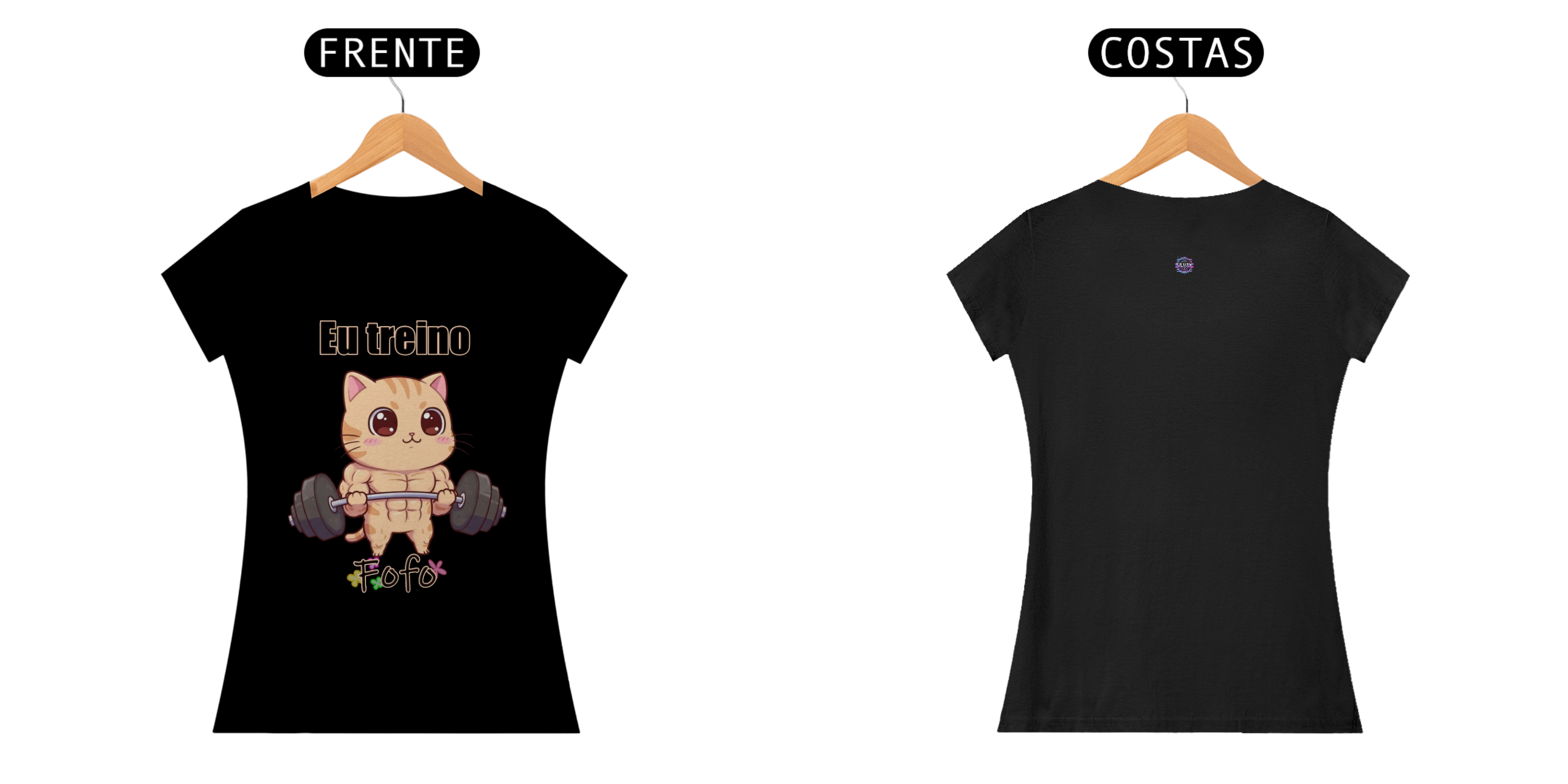 Camiseta feminina Eu treino fofo