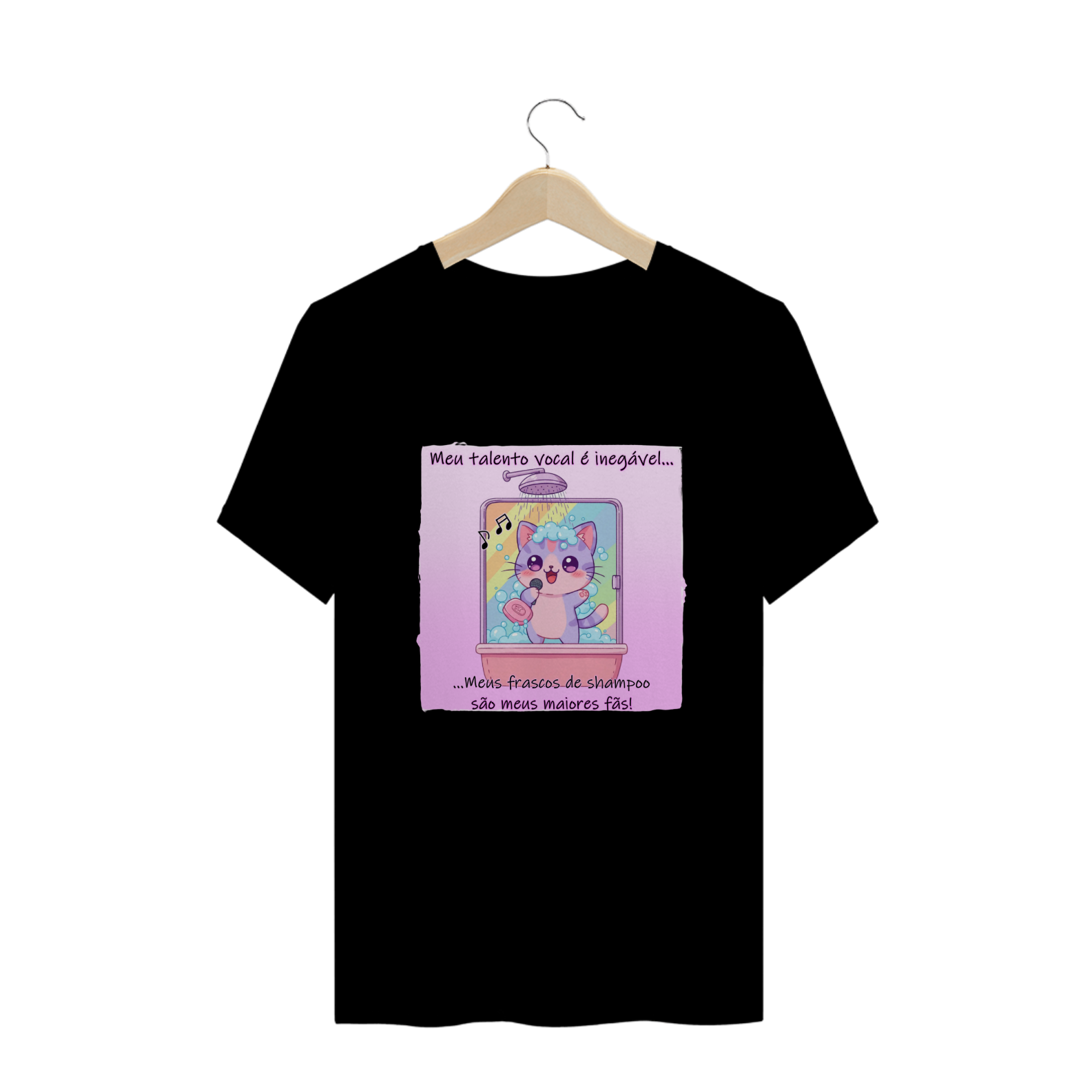 Camiseta plus size Cantor de chuveiro