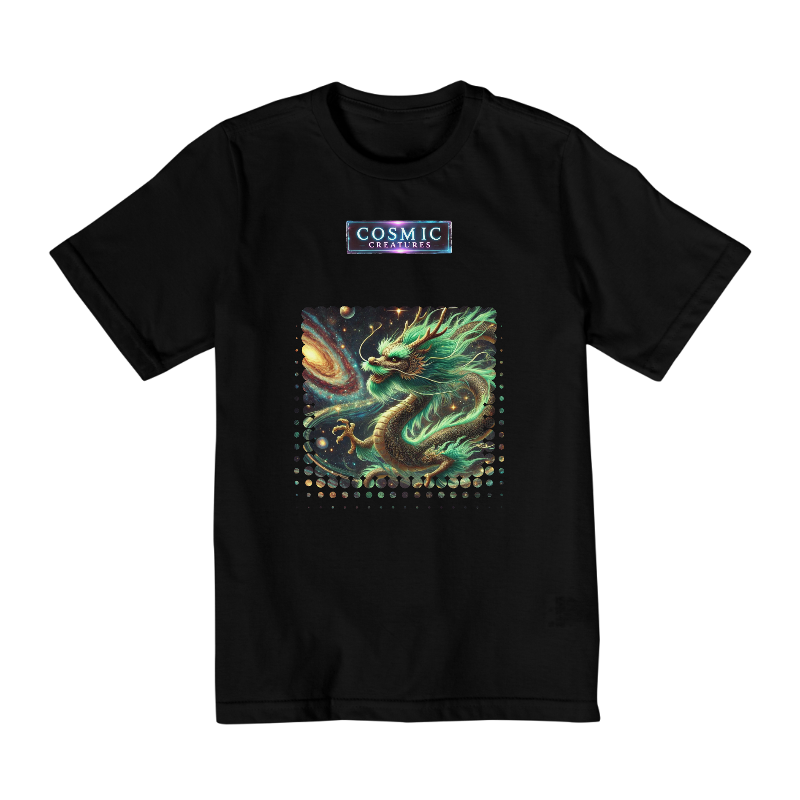 Camiseta infantil (10 a 14) coleção Cosmic Creatures, Aurion