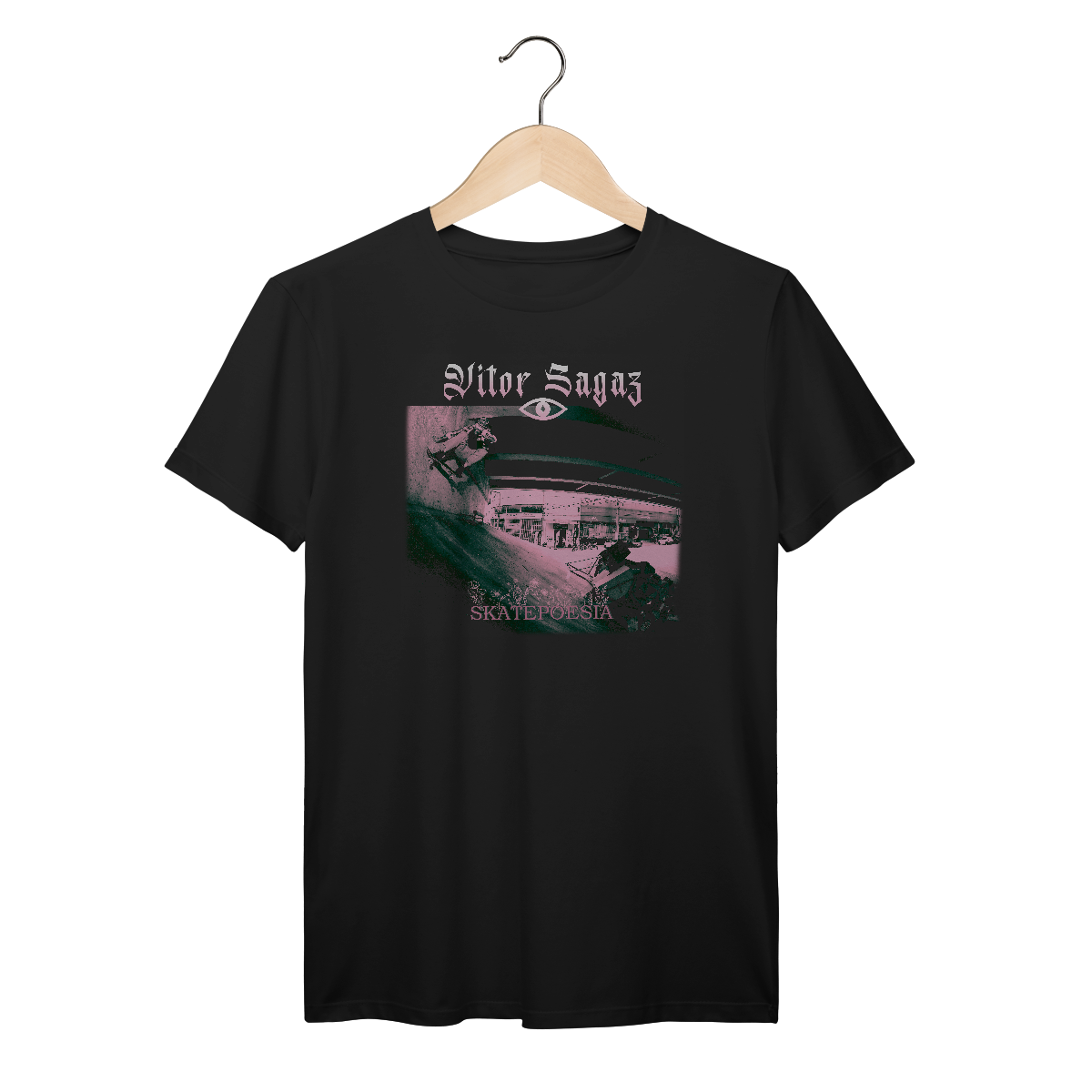 Camiseta Premium Vitor Sagaz - SkatePoesia - Coleção Hip Hop
