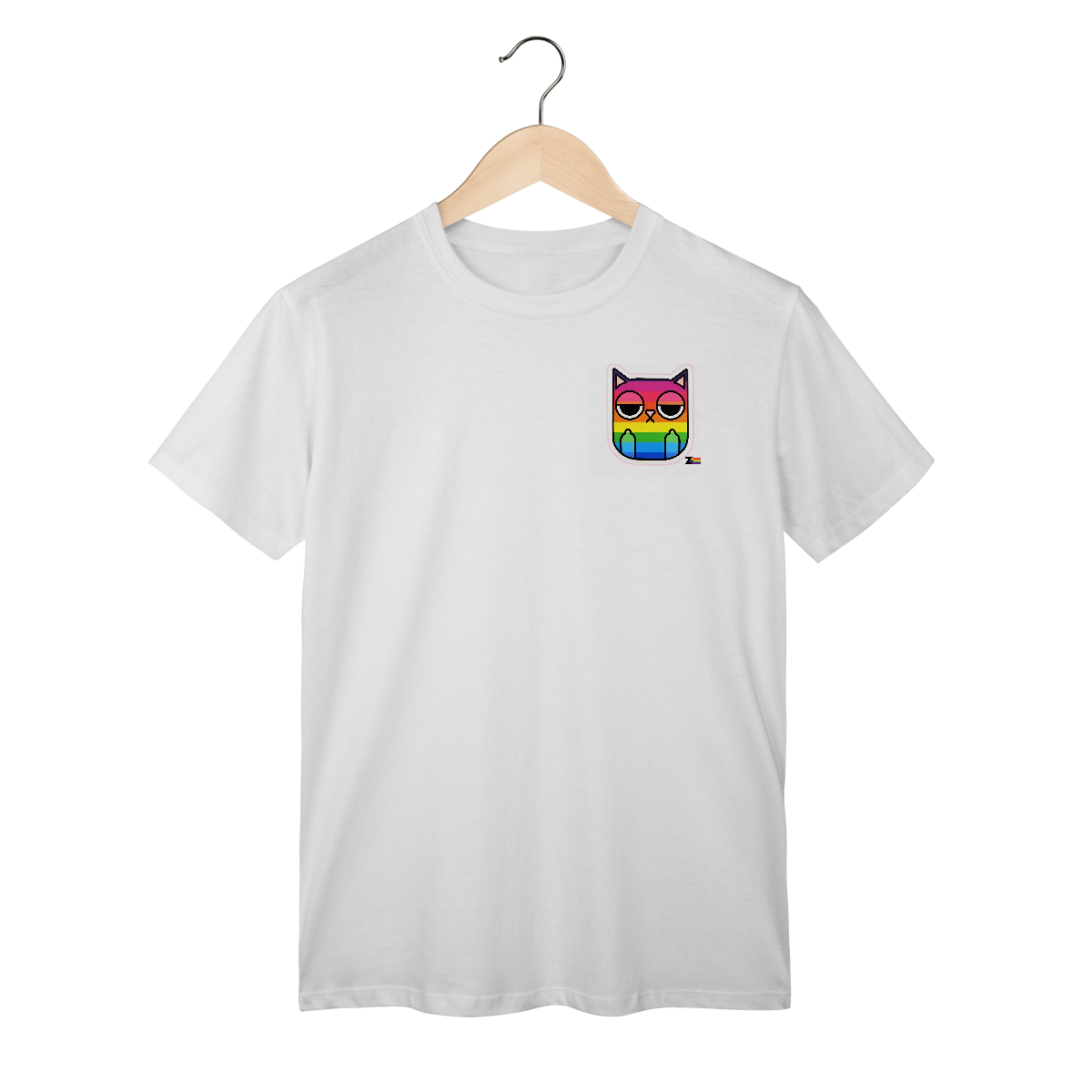 Camisa ARCO-IRIS gatinho mal humorado