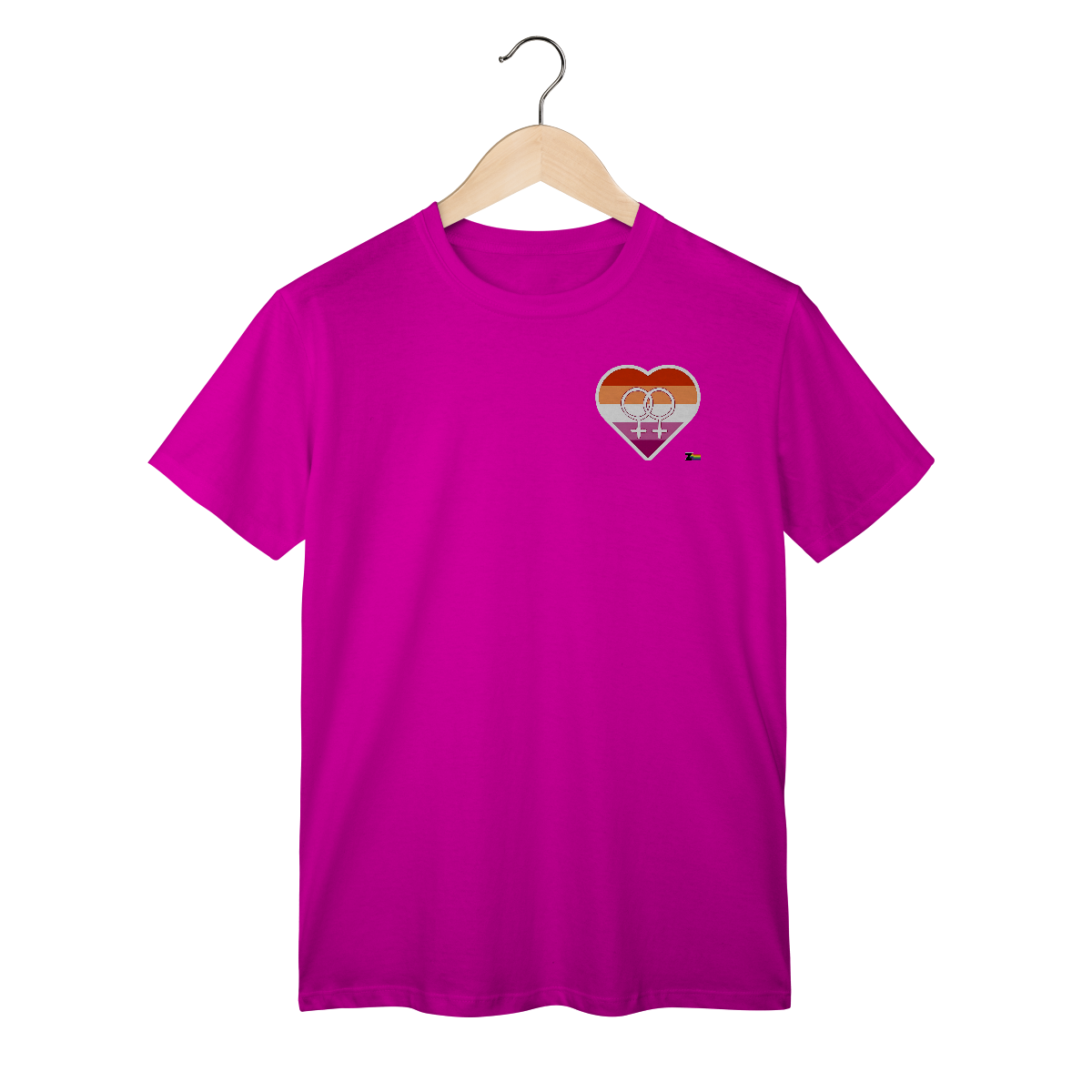 Camisa Lésbica Coração símbolo