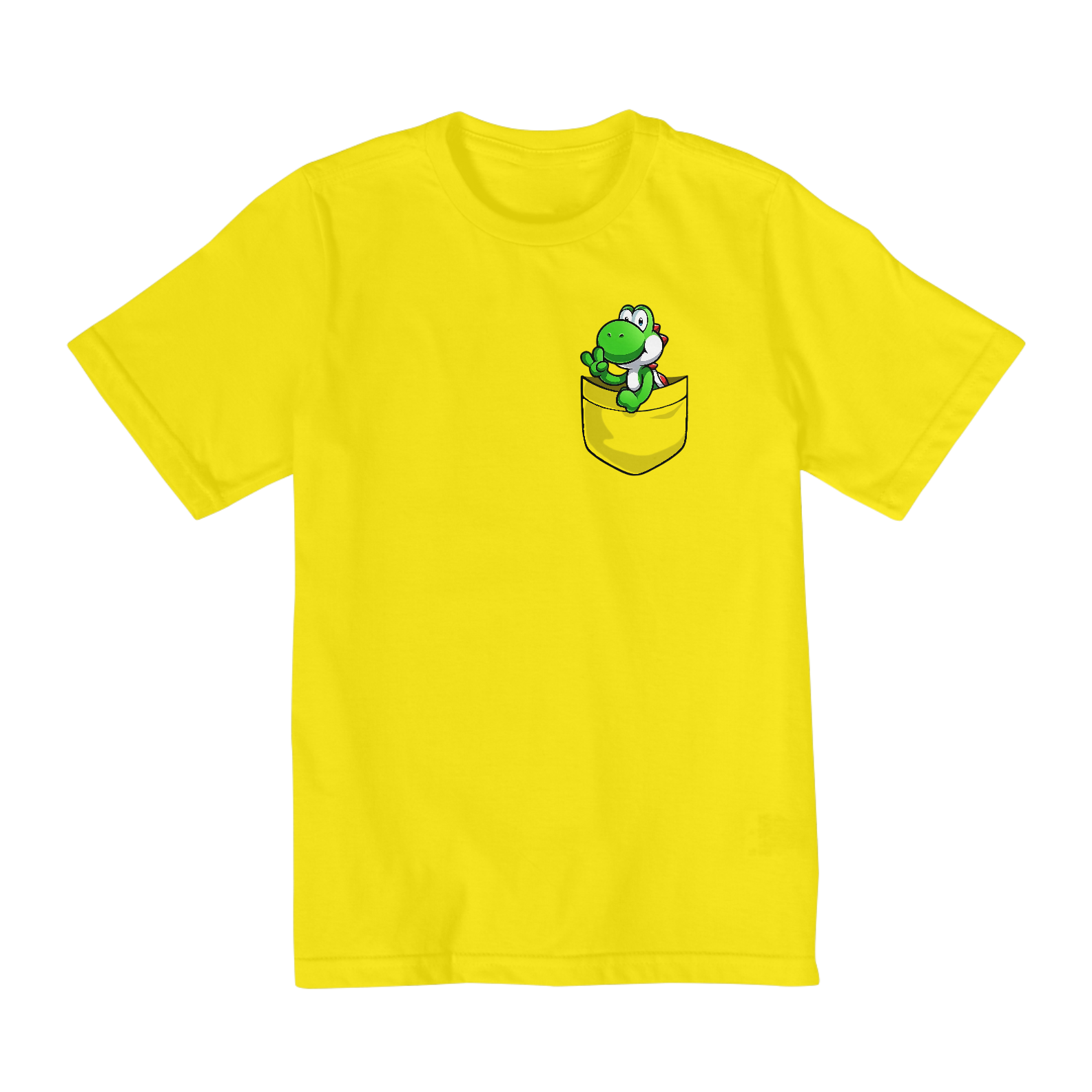 [Infantil] Camiseta Yoshi no Bolso (10 a 14 anos)