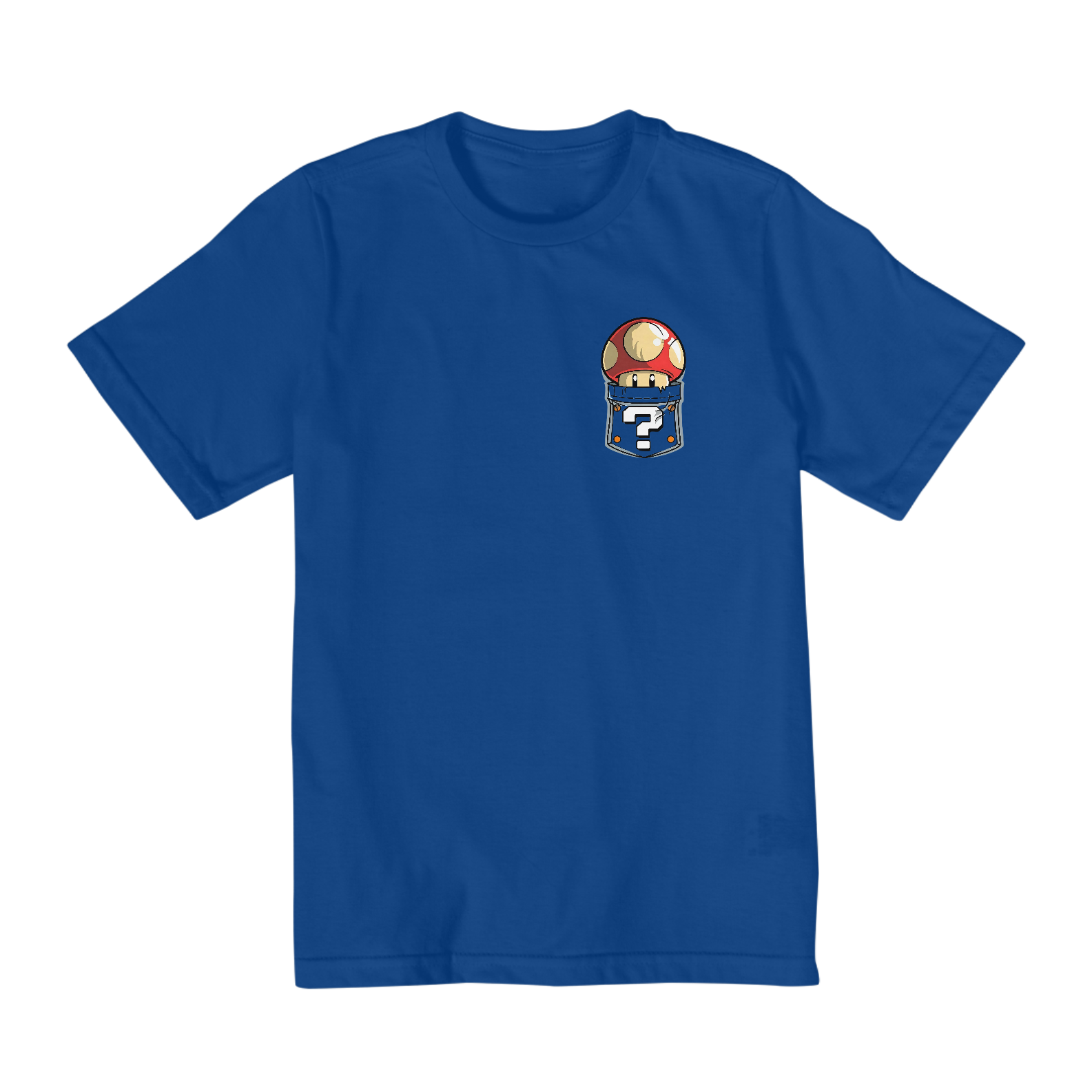 [Infantil] Camiseta Super Mushroom de Bolso (10 a 14 anos)